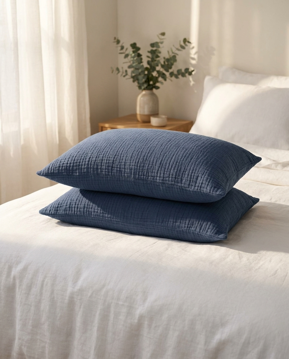 Breathable Muslin Pillowcase Set for Hair and Skin