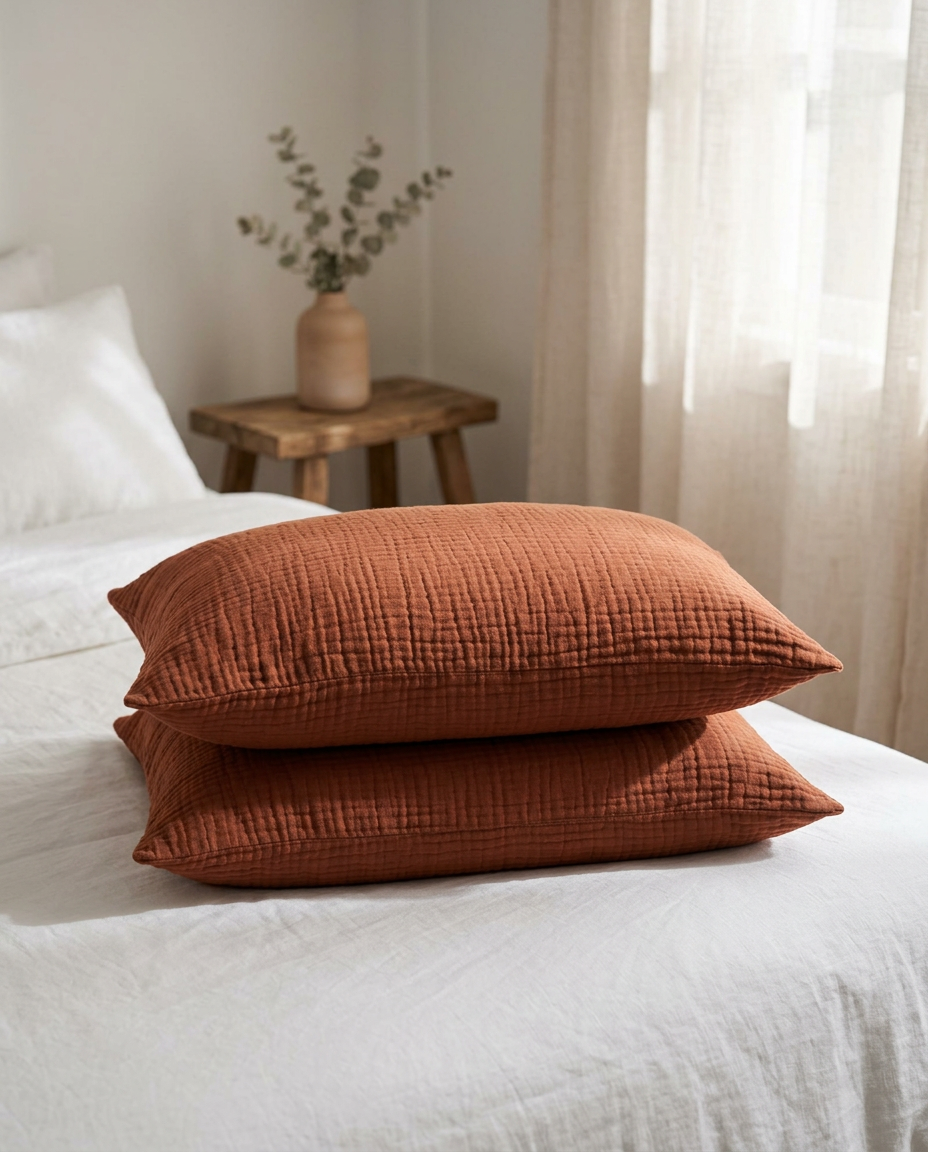 Breathable Muslin Pillowcase Set for Hair and Skin
