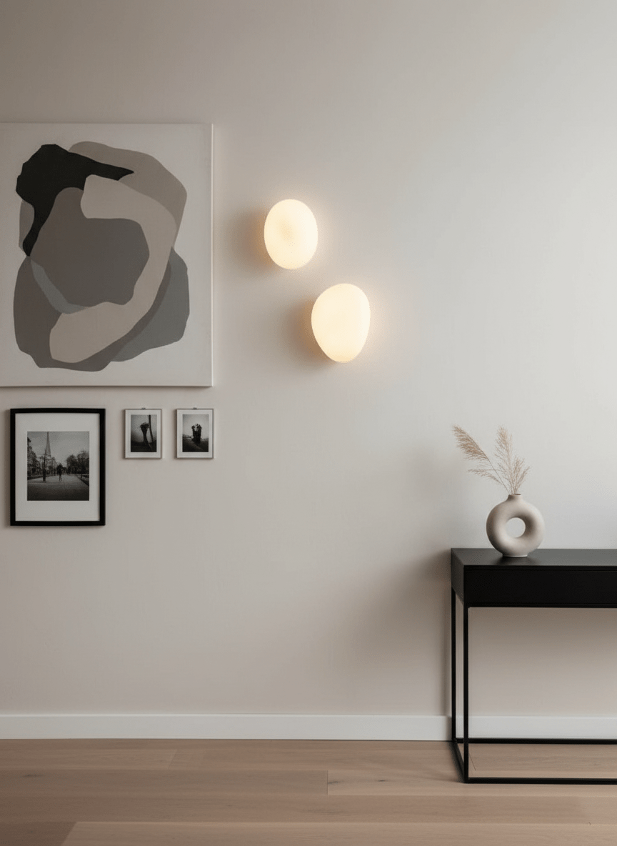Asher | Wall Lamp Bubble Glass Light for Hallway or Office