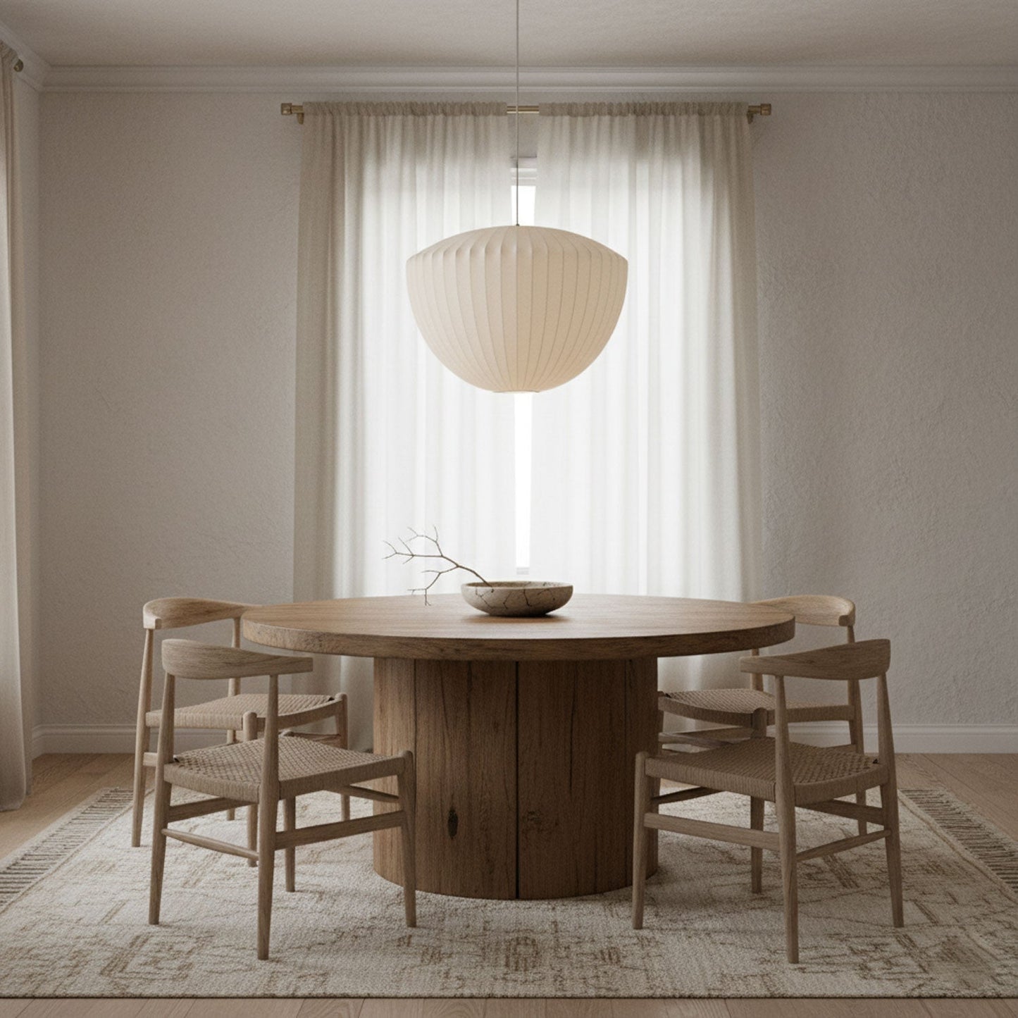 Nyla | Modern Glass Glow Pendant Light Living Room