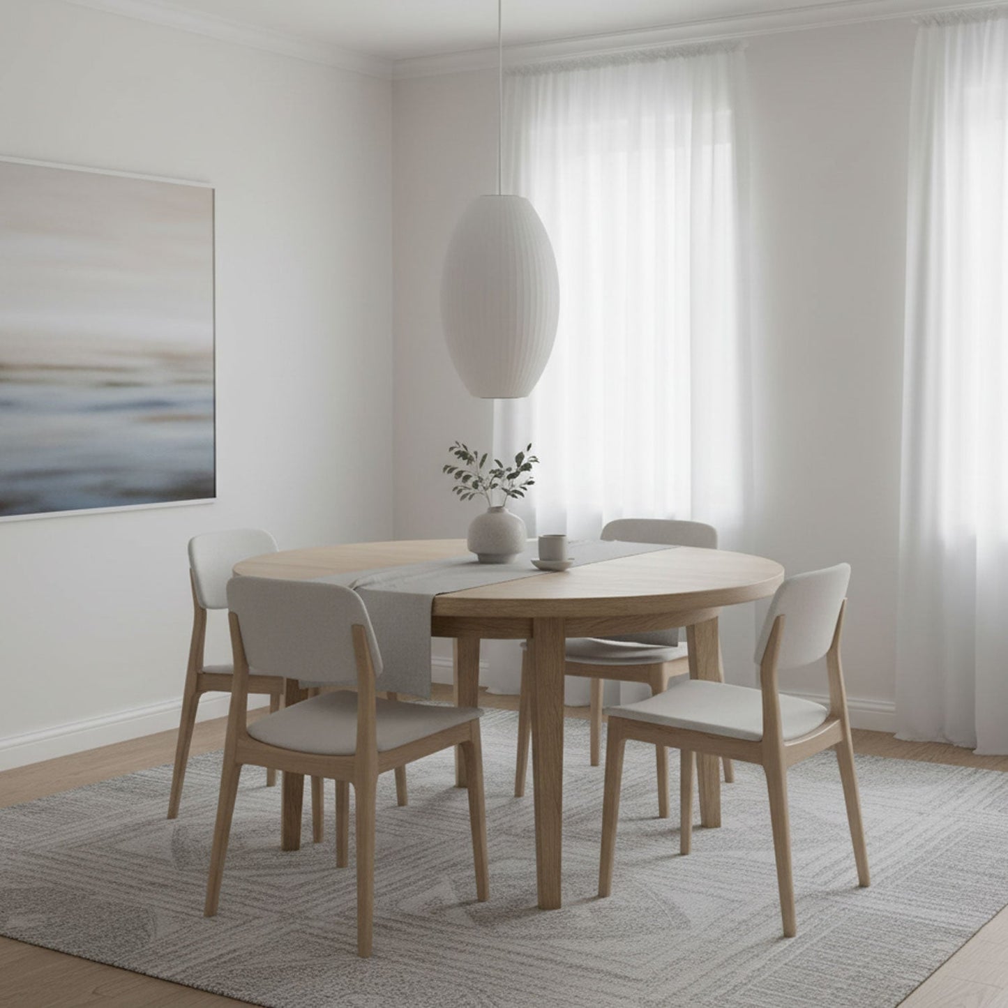 Nyla | Modern Glass Glow Pendant Light Living Room