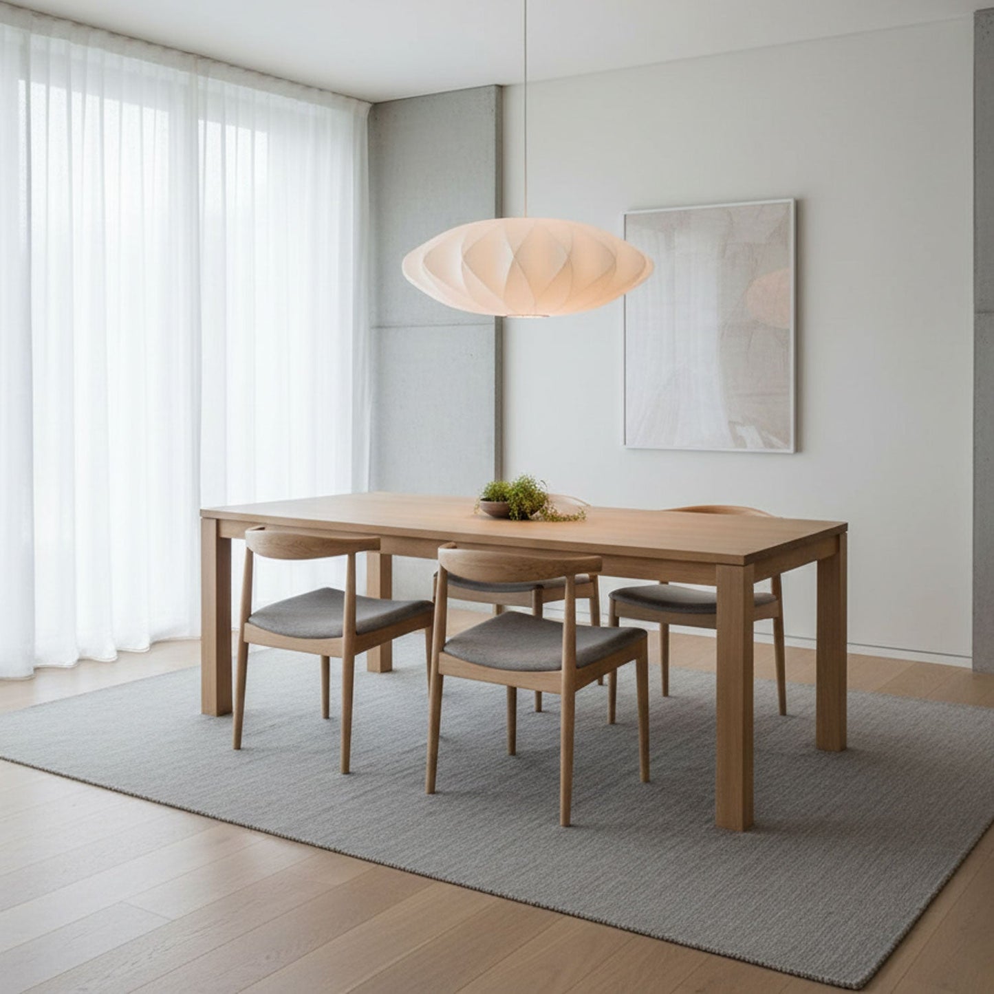 Nyla | Modern Glass Glow Pendant Light Living Room
