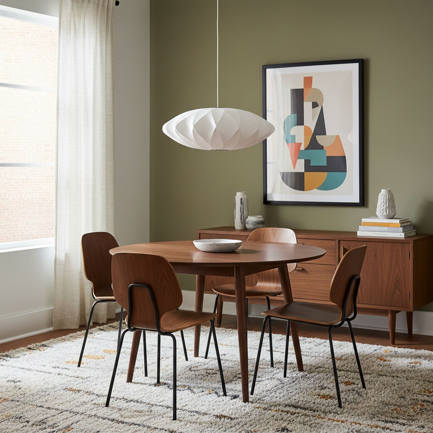 Nyla | Modern Glass Glow Pendant Light Living Room