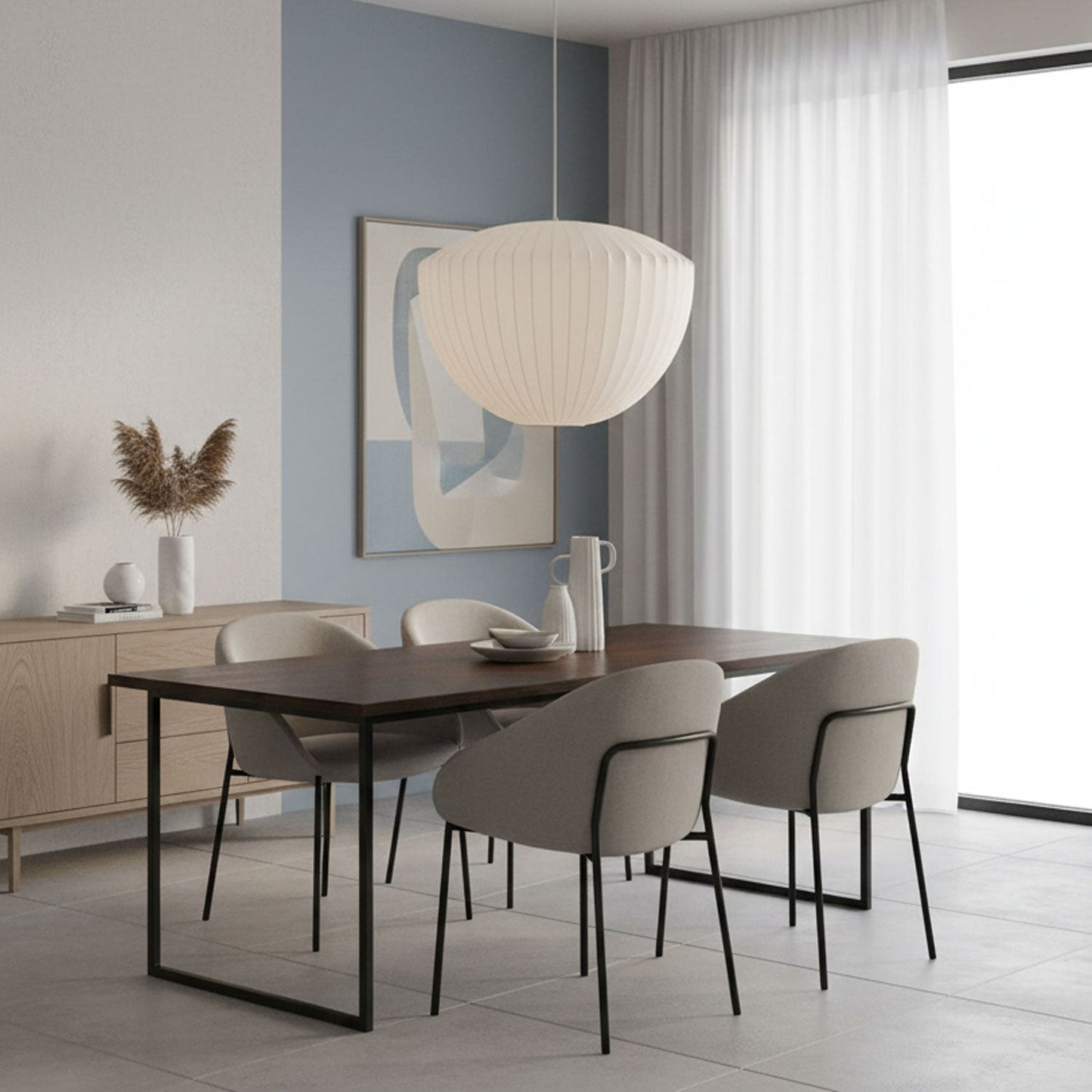 Nyla | Modern Glass Glow Pendant Light Living Room
