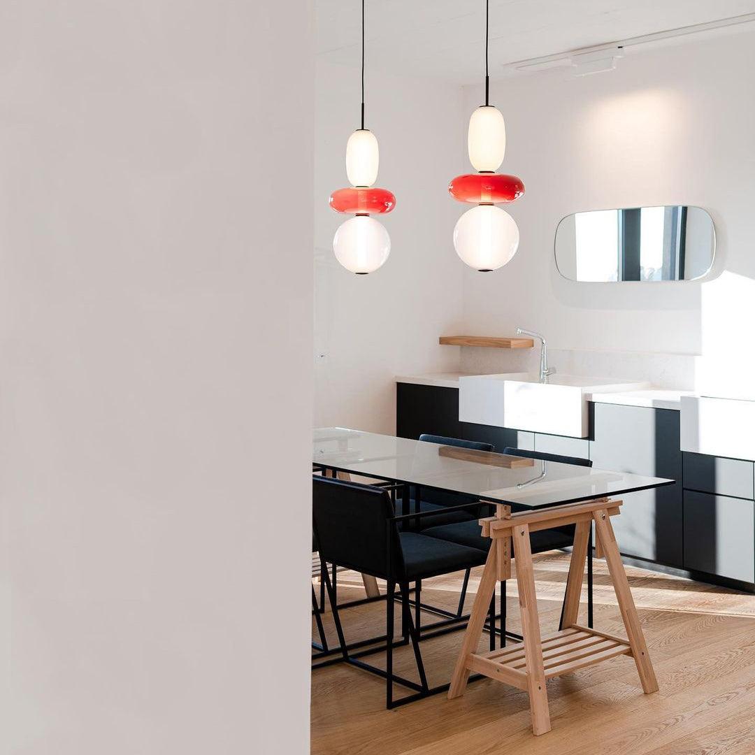 Mara | Colored Glass Pendant Lamp Bedroom Entryway Hanging