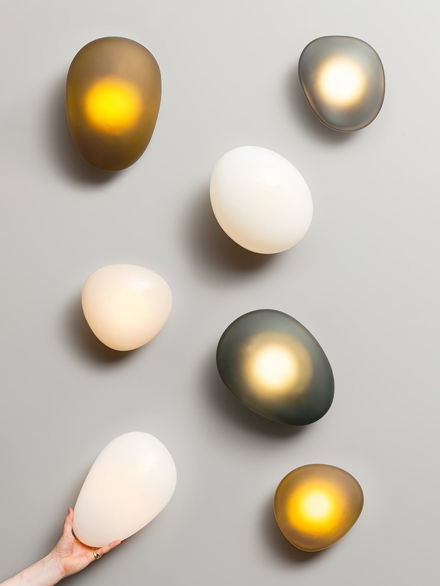 Asher | Wall Lamp Bubble Glass Light for Hallway or Office