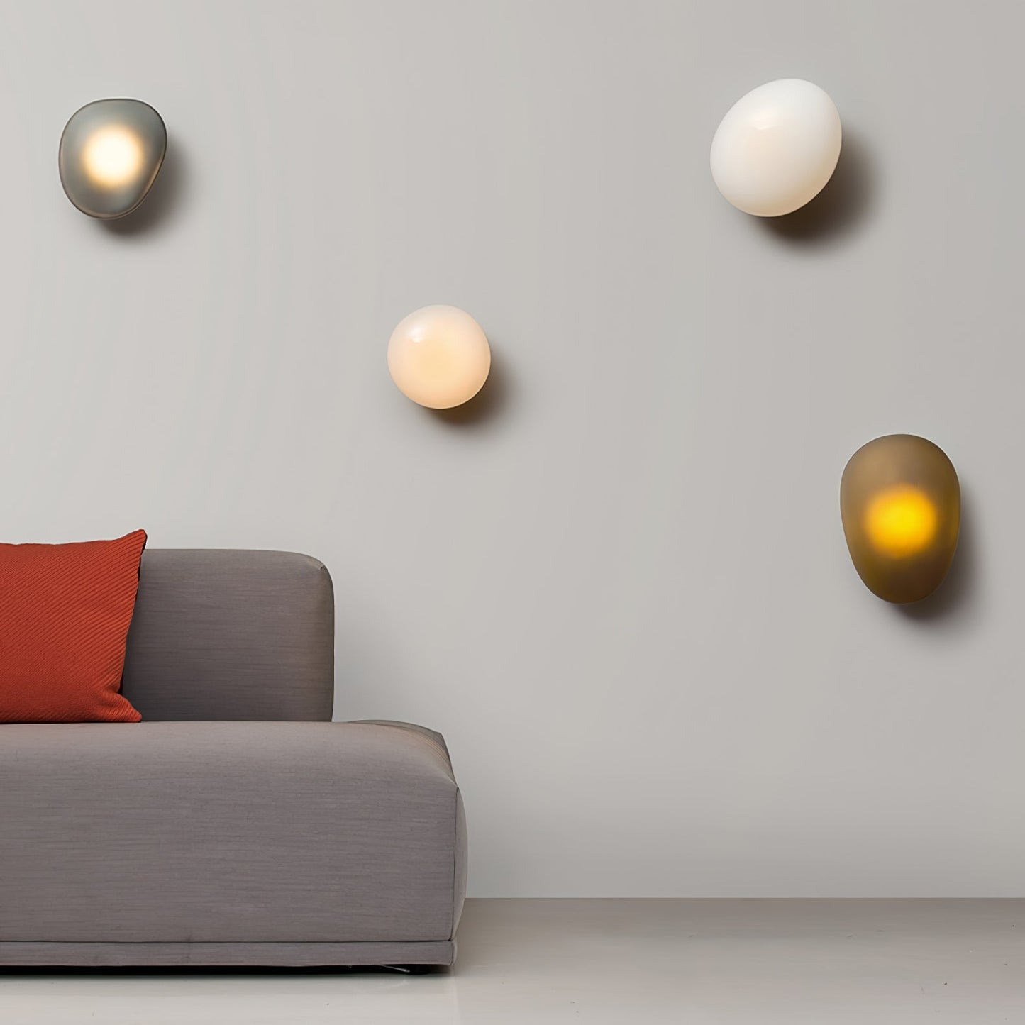 Asher | Wall Lamp Bubble Glass Light for Hallway or Office