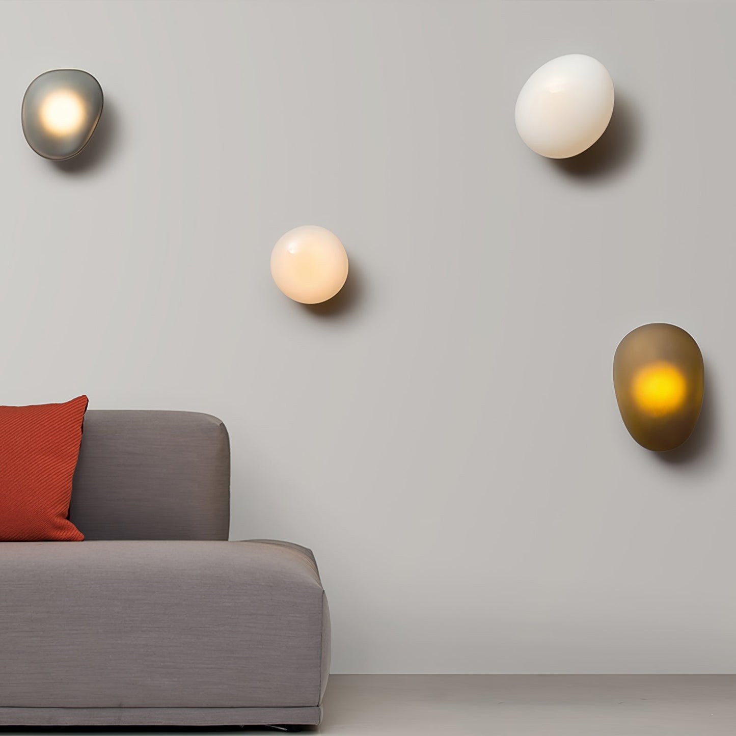 Asher | Wall Lamp Bubble Glass Light for Hallway or Office