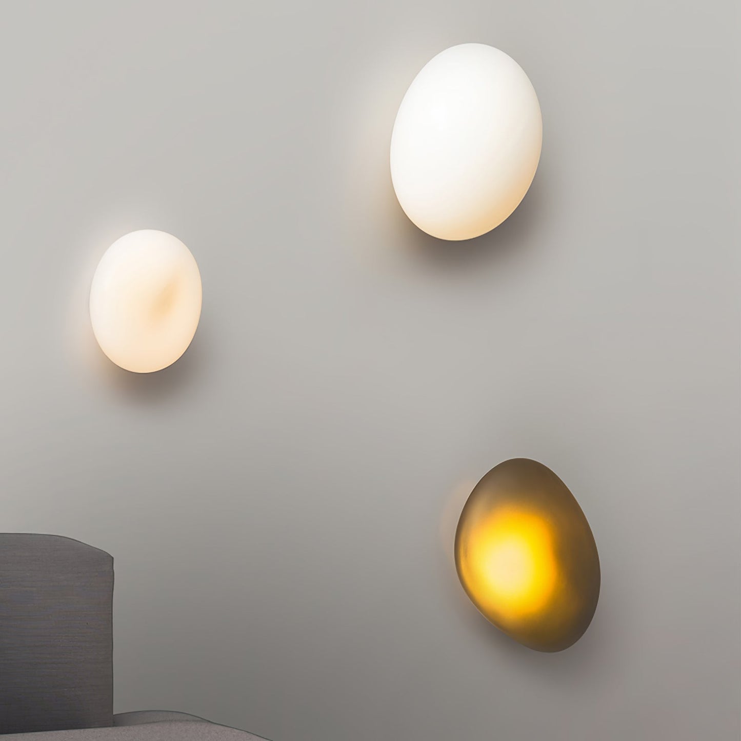 Asher | Wall Lamp Bubble Glass Light for Hallway or Office