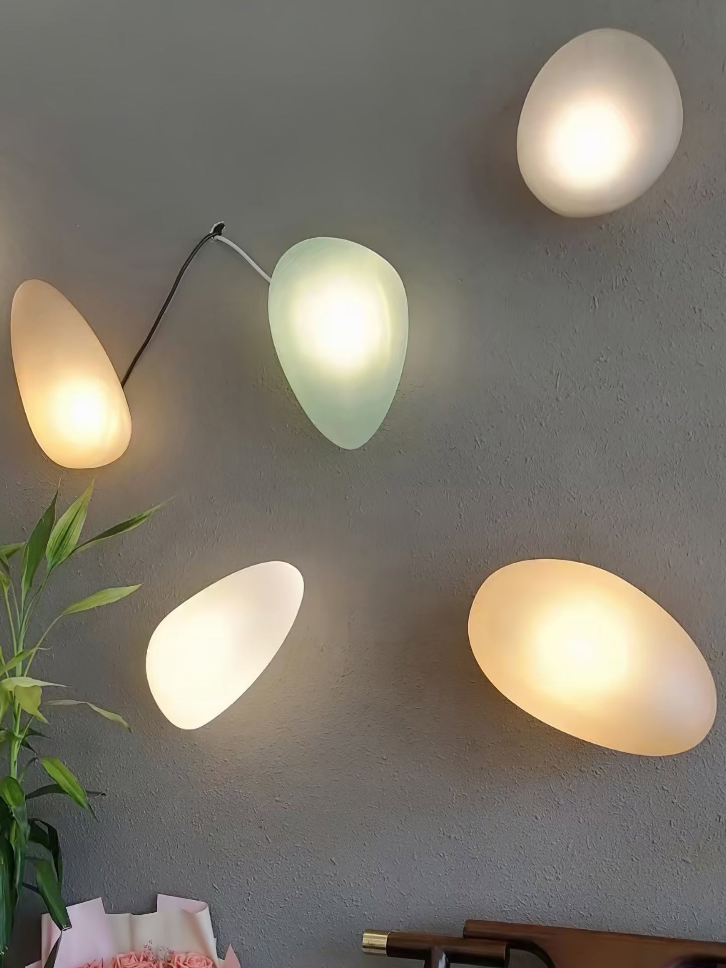 Asher | Wall Lamp Bubble Glass Light for Hallway or Office