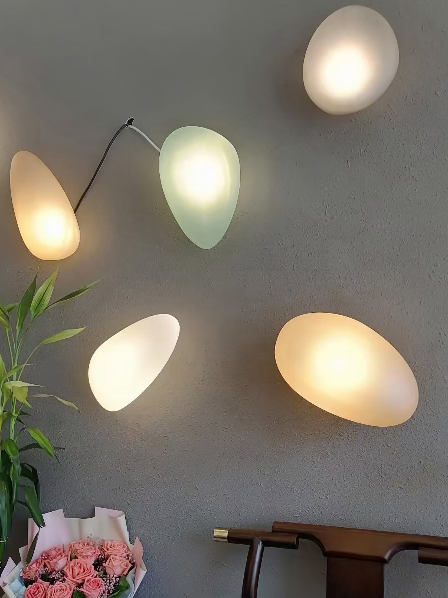 Asher | Wall Lamp Bubble Glass Light for Hallway or Office
