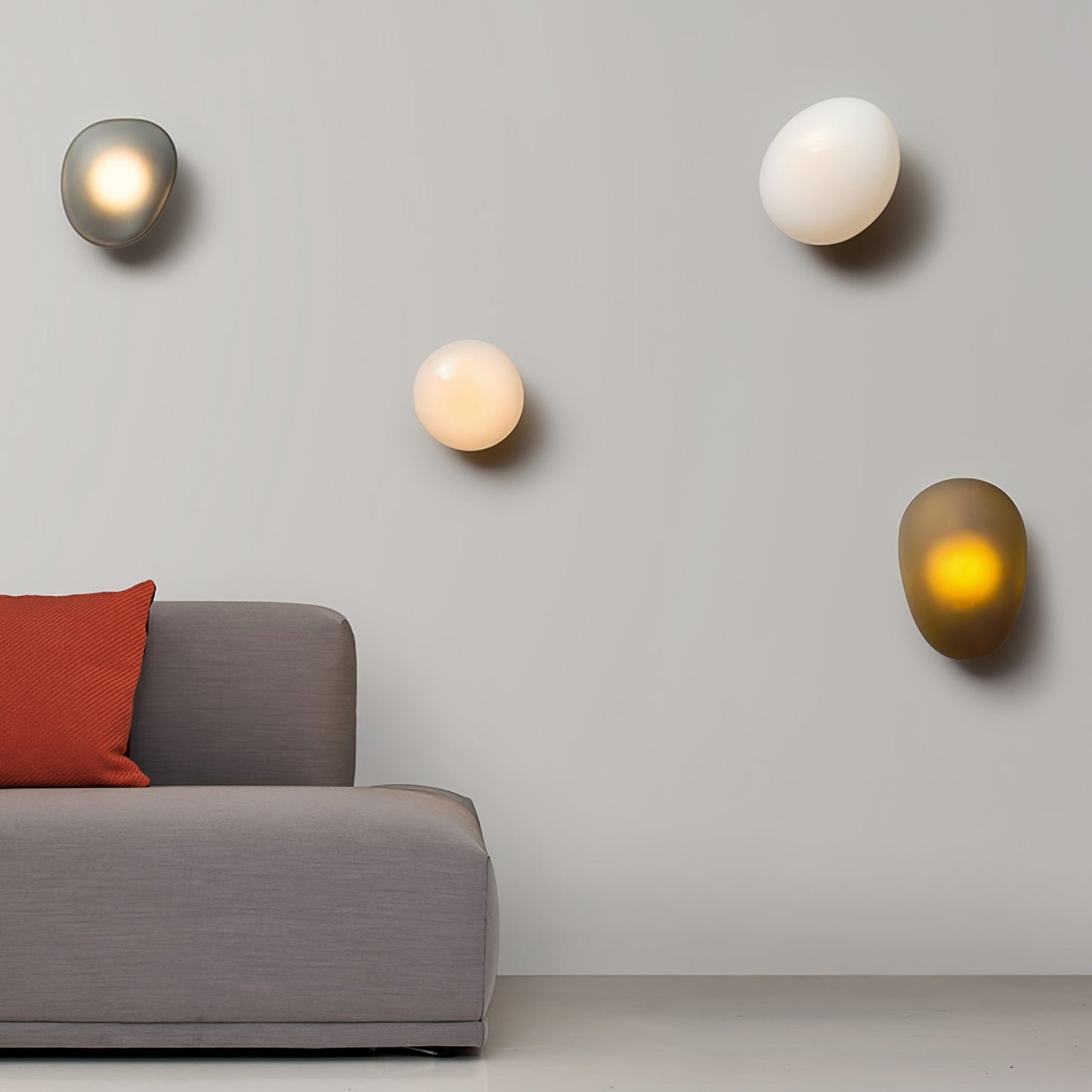 Asher | Wall Lamp Bubble Glass Light for Hallway or Office