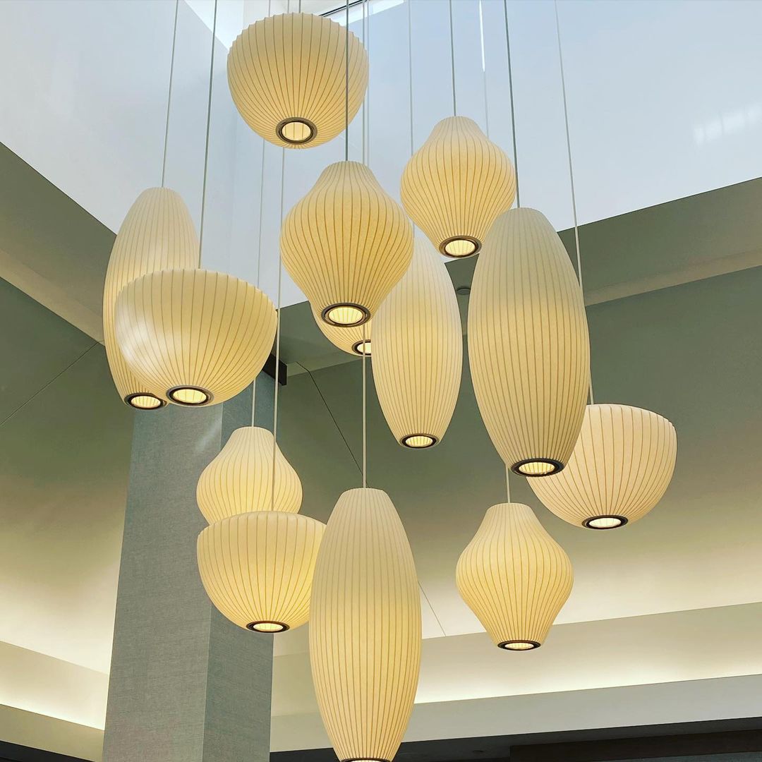 Nyla | Modern Glass Glow Pendant Light Living Room