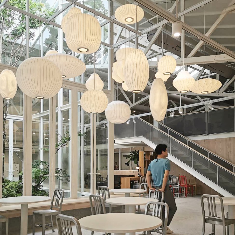 Nyla | Modern Glass Glow Pendant Light Living Room