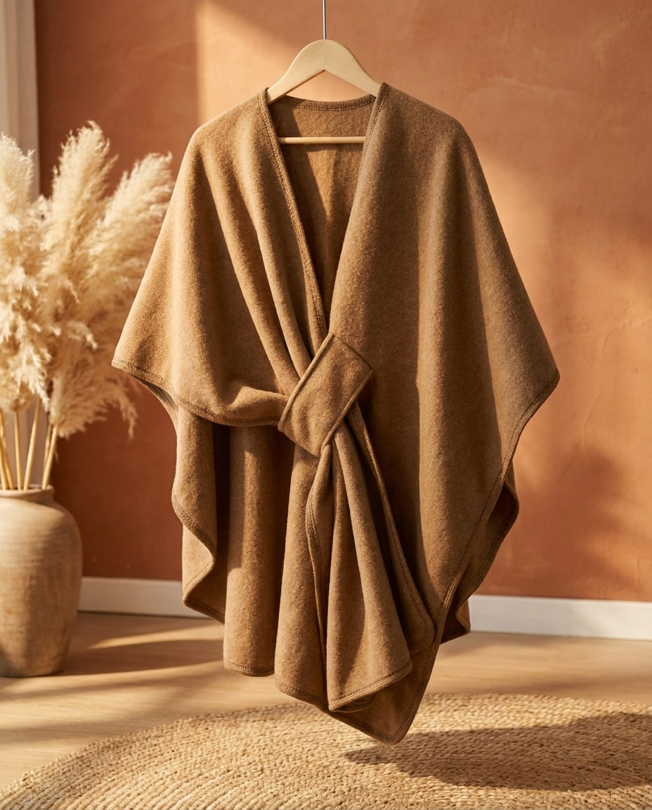 Fleece Wrap Shawl for Layering - Office to Evening