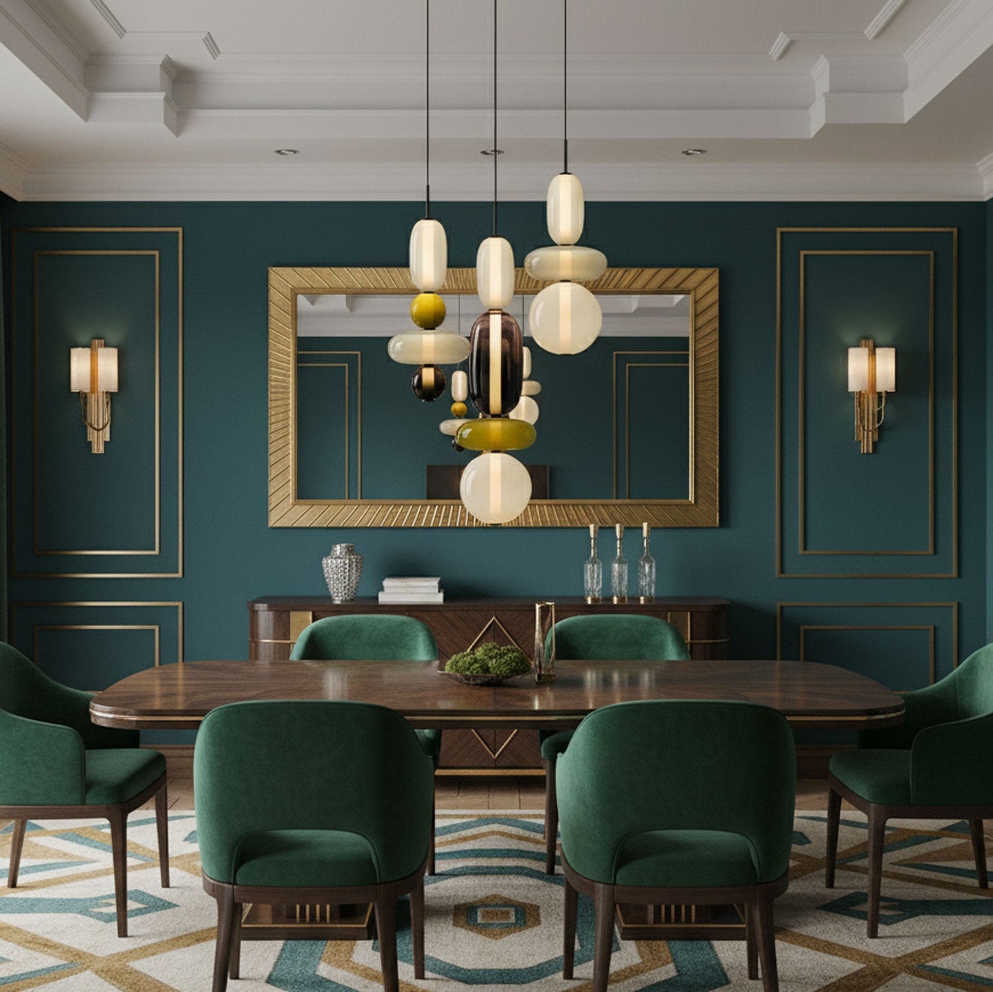 Mara | Colored Glass Pendant Lamp Bedroom Entryway Hanging