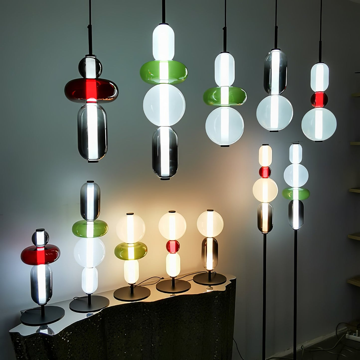 Mara | Colored Glass Pendant Lamp Bedroom Entryway Hanging