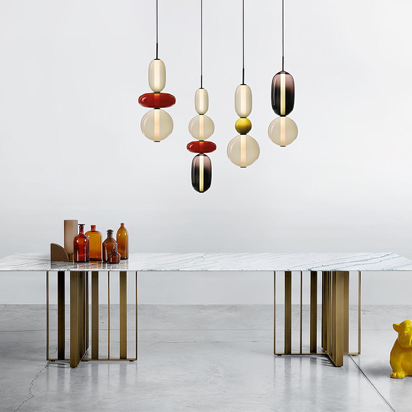 Mara | Colored Glass Pendant Lamp Bedroom Entryway Hanging