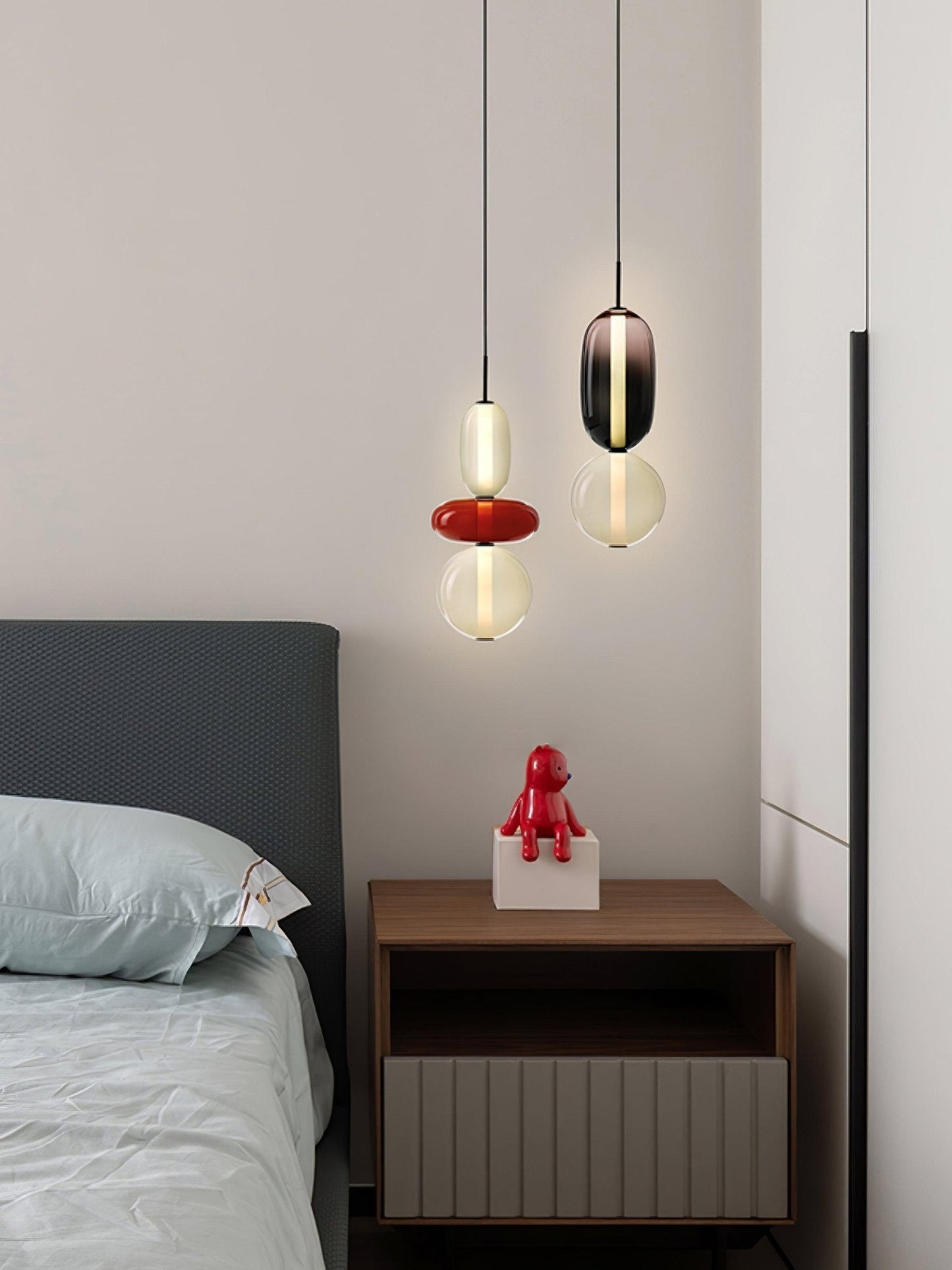 Mara | Colored Glass Pendant Lamp Bedroom Entryway Hanging