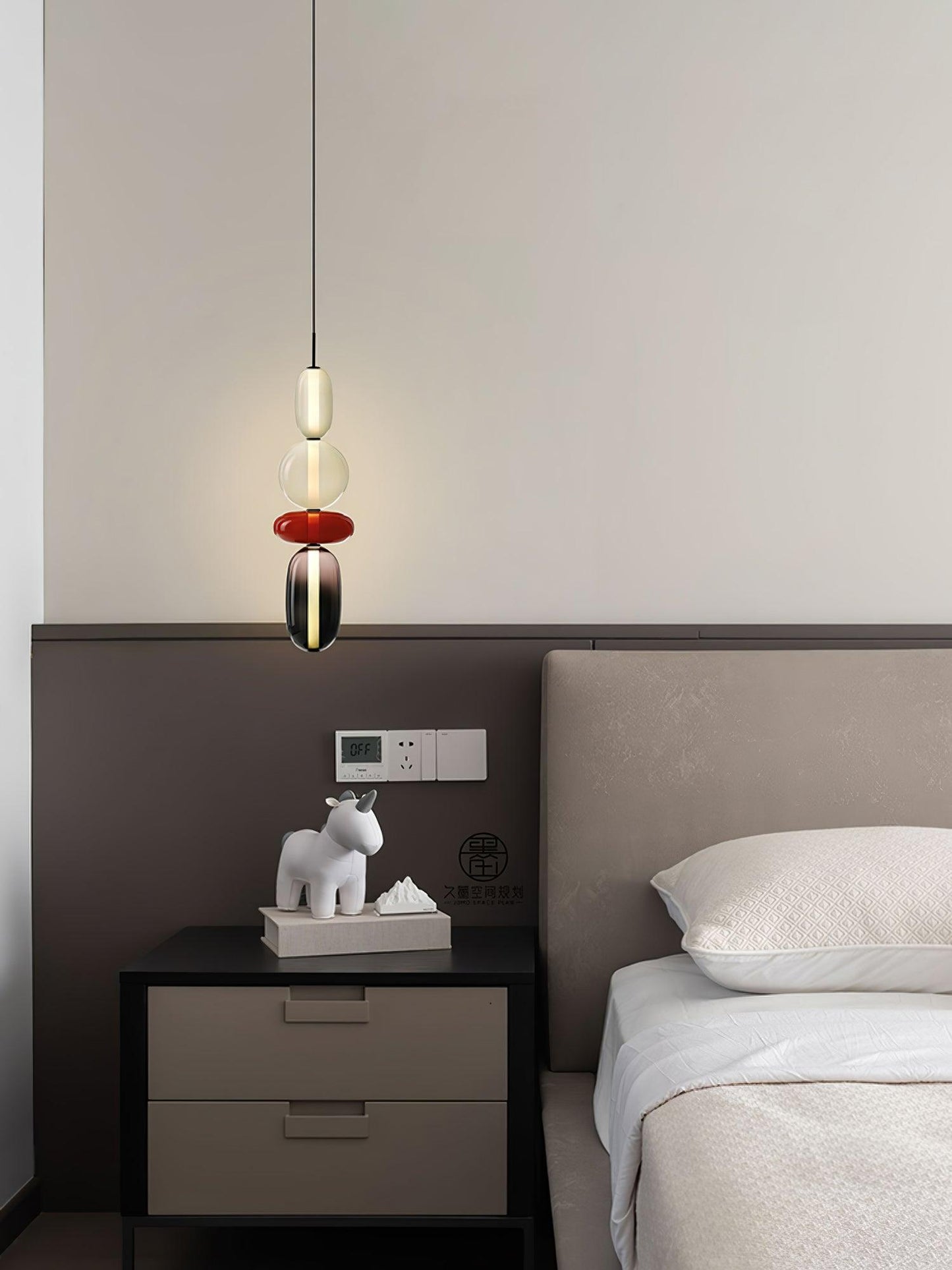 Mara | Colored Glass Pendant Lamp Bedroom Entryway Hanging