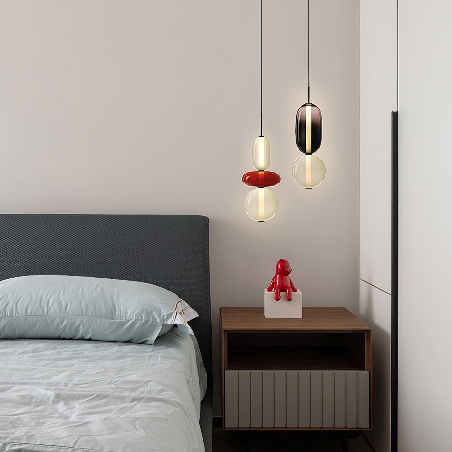 Mara | Colored Glass Pendant Lamp Bedroom Entryway Hanging