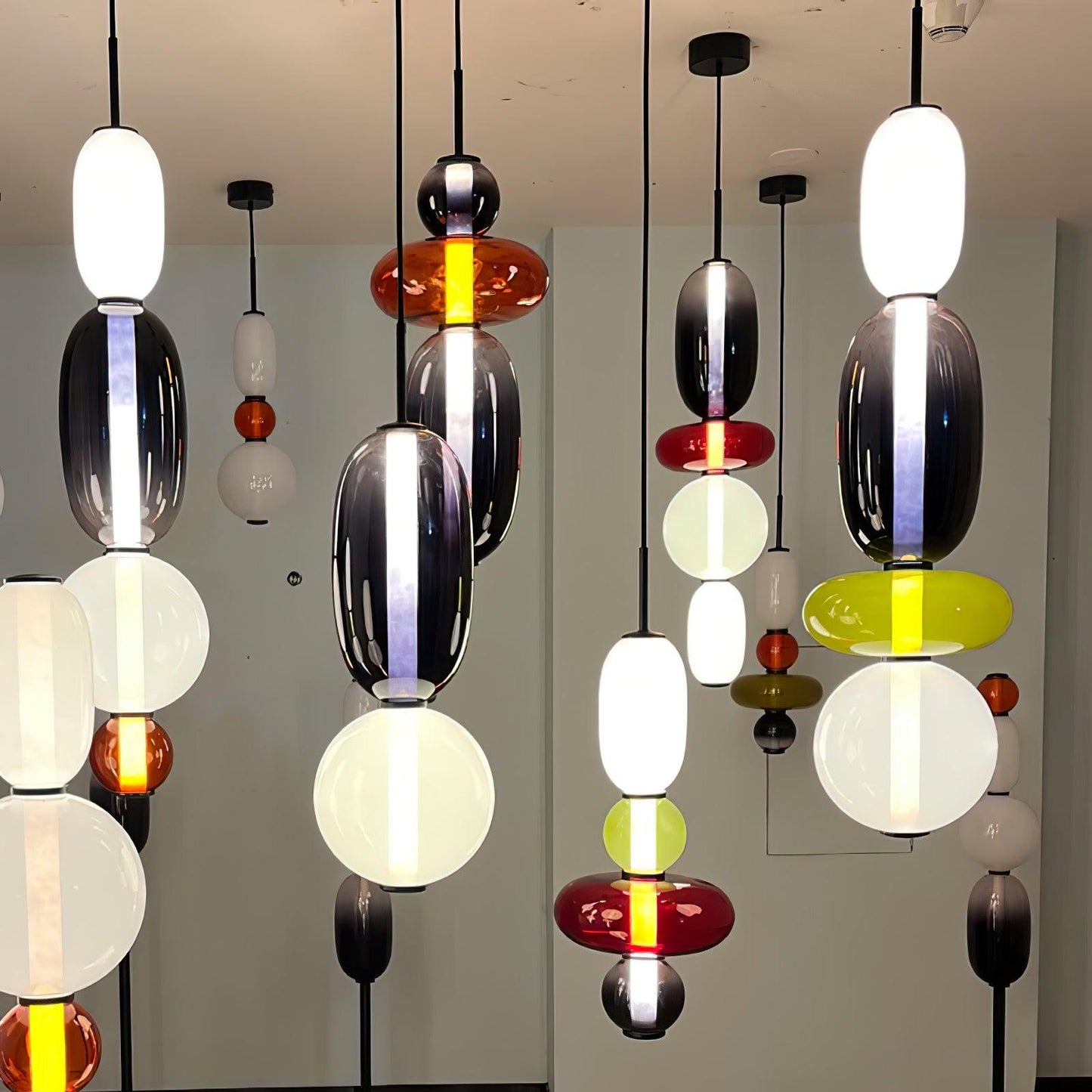 Mara | Colored Glass Pendant Lamp Bedroom Entryway Hanging