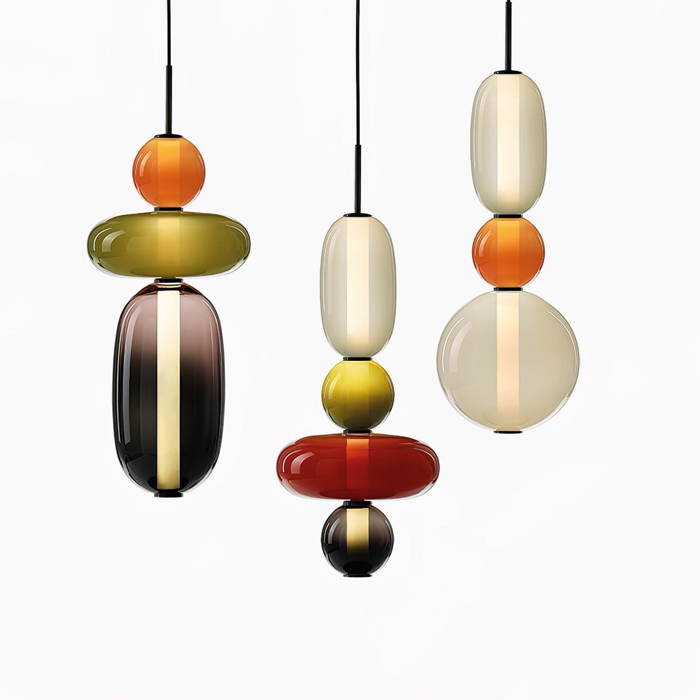 Mara | Colored Glass Pendant Lamp Bedroom Entryway Hanging