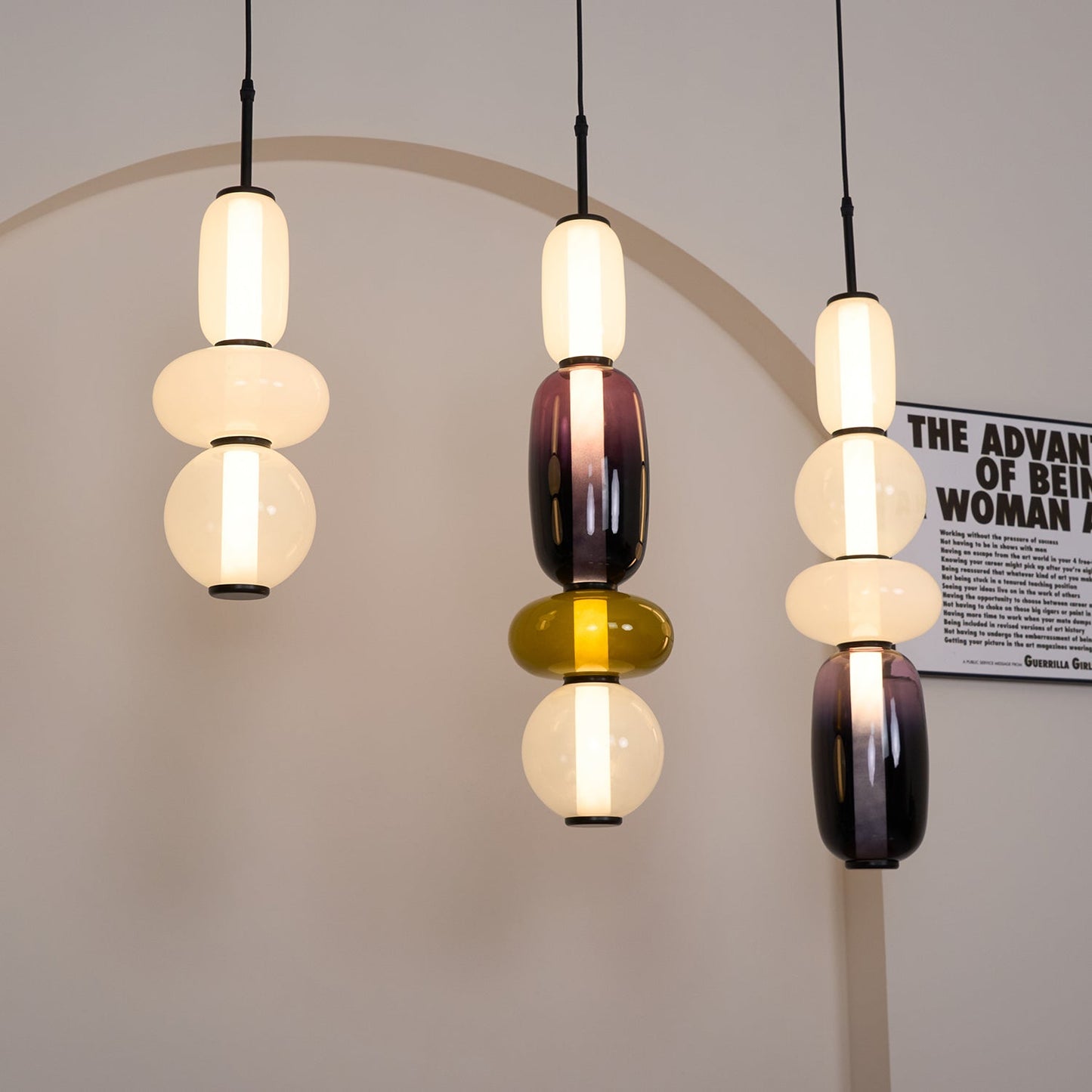 Mara | Colored Glass Pendant Lamp Bedroom Entryway Hanging