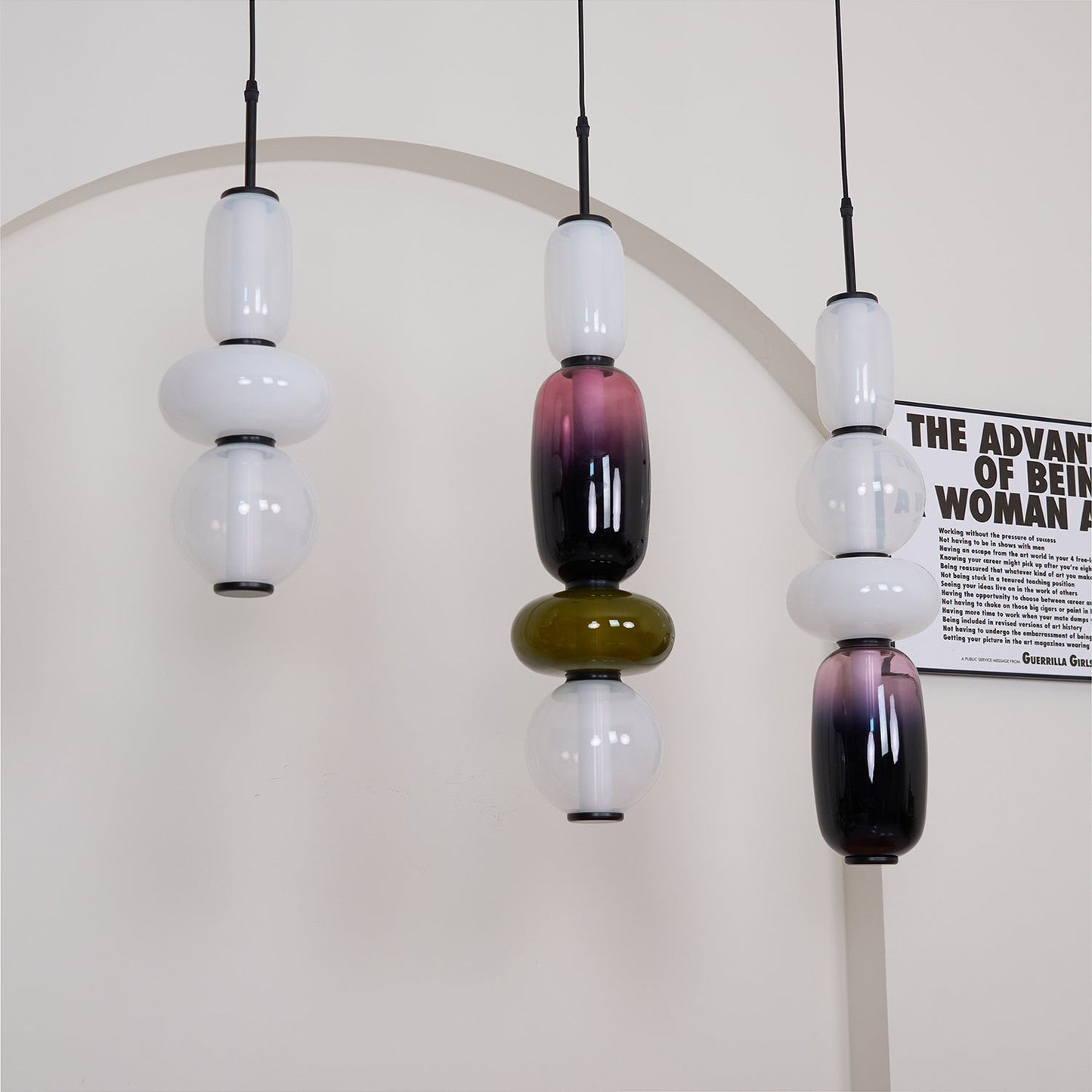 Mara | Colored Glass Pendant Lamp Bedroom Entryway Hanging