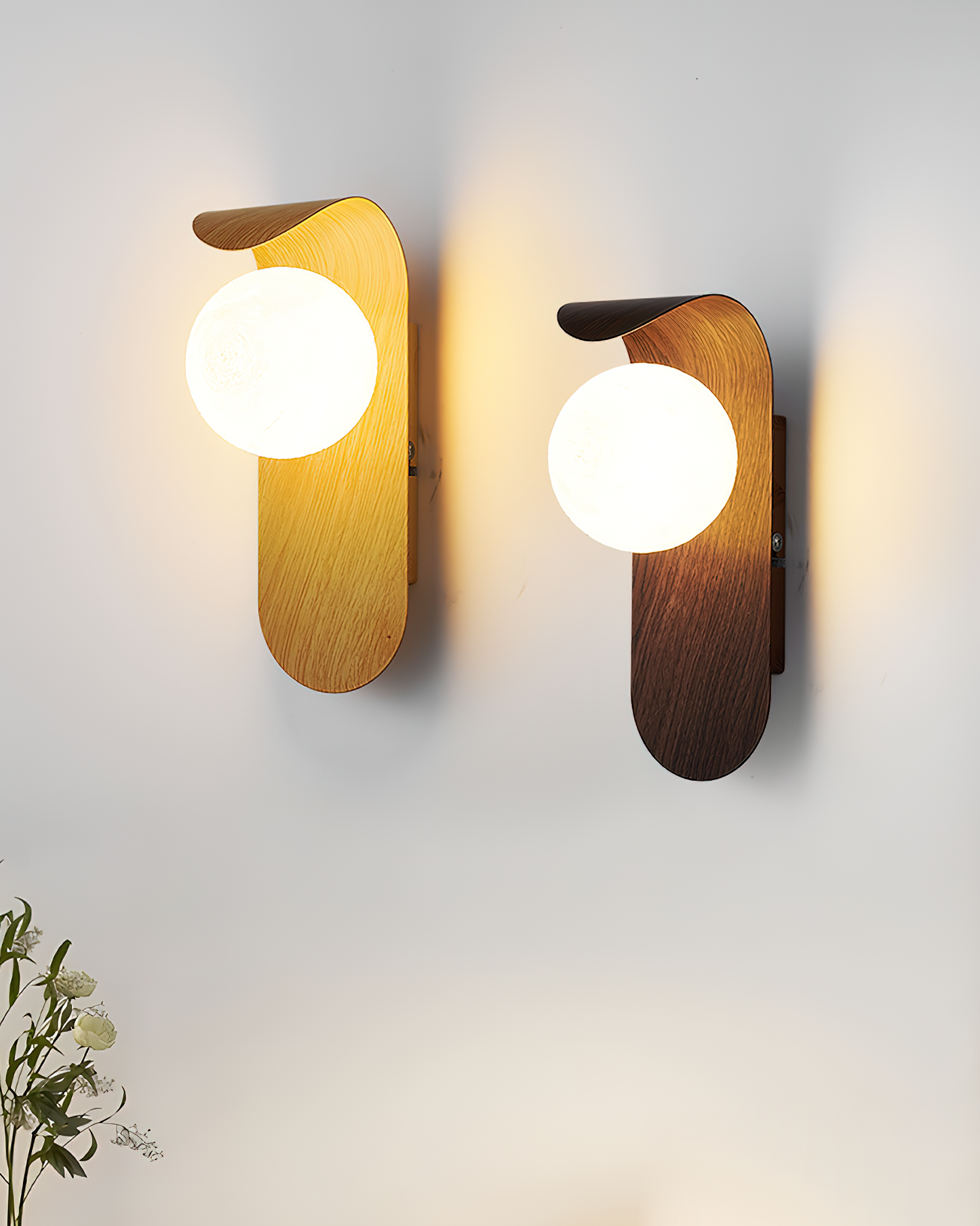 Woody | Modern Wall Lamp, D 5.1″ x W 3.9″ x H 9.8″