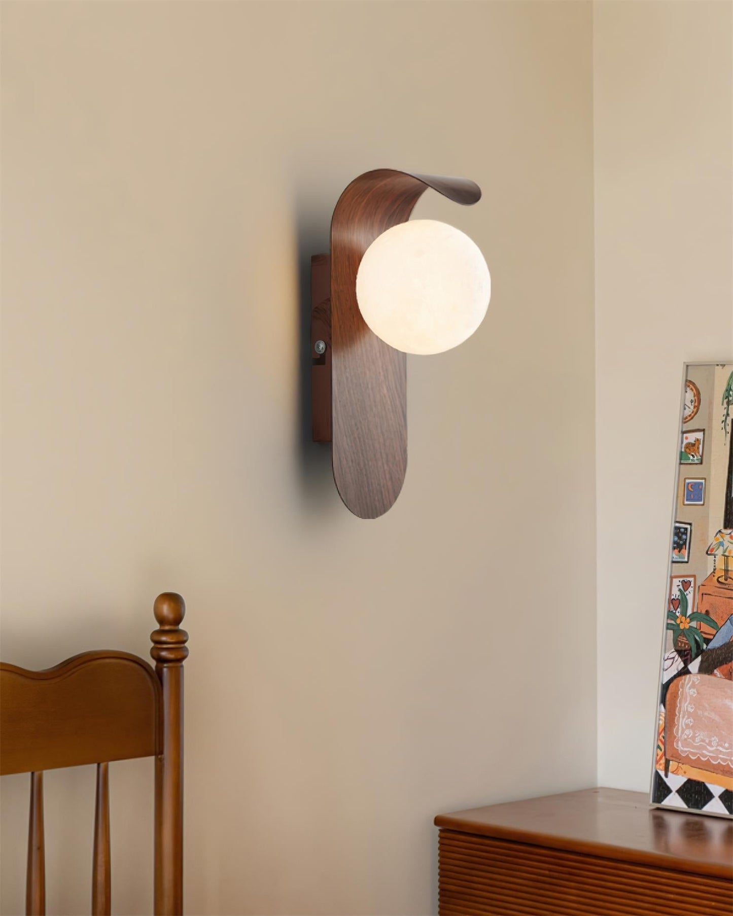 Woody | Modern Wall Lamp, D 5.1″ x W 3.9″ x H 9.8″