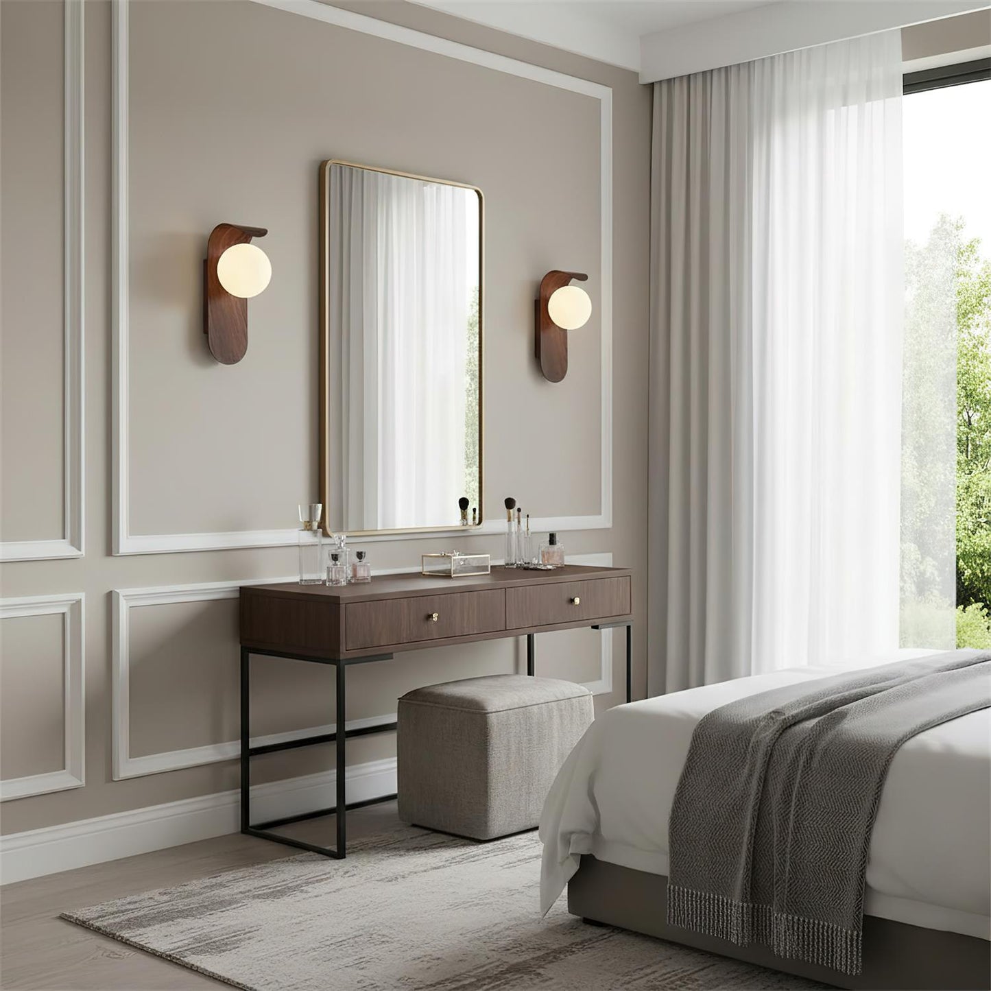 Woody | Modern Wall Lamp, D 5.1″ x W 3.9″ x H 9.8″