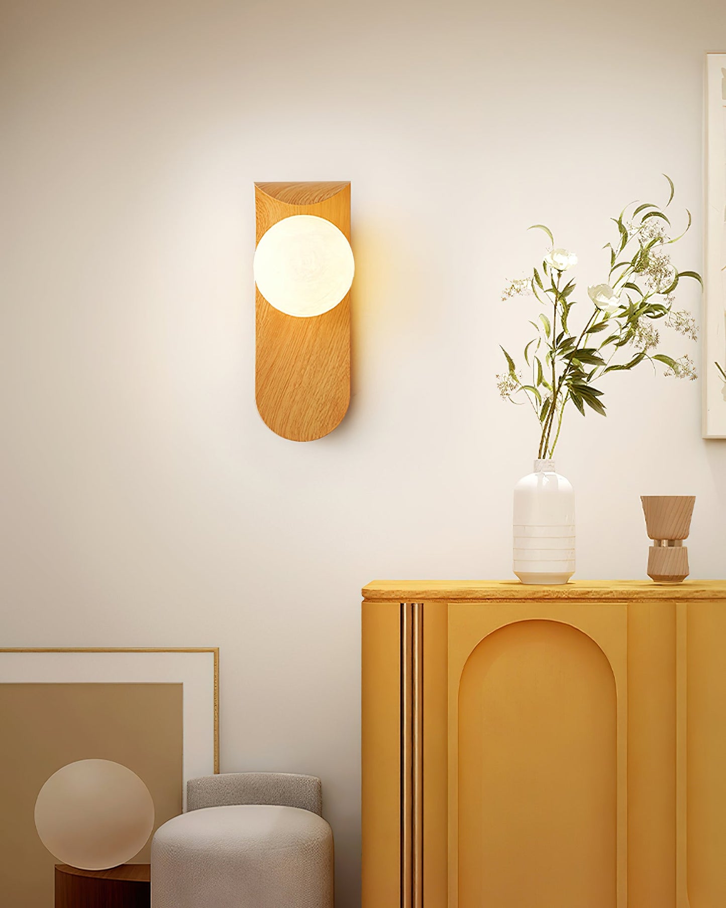Woody | Modern Wall Lamp, D 5.1″ x W 3.9″ x H 9.8″