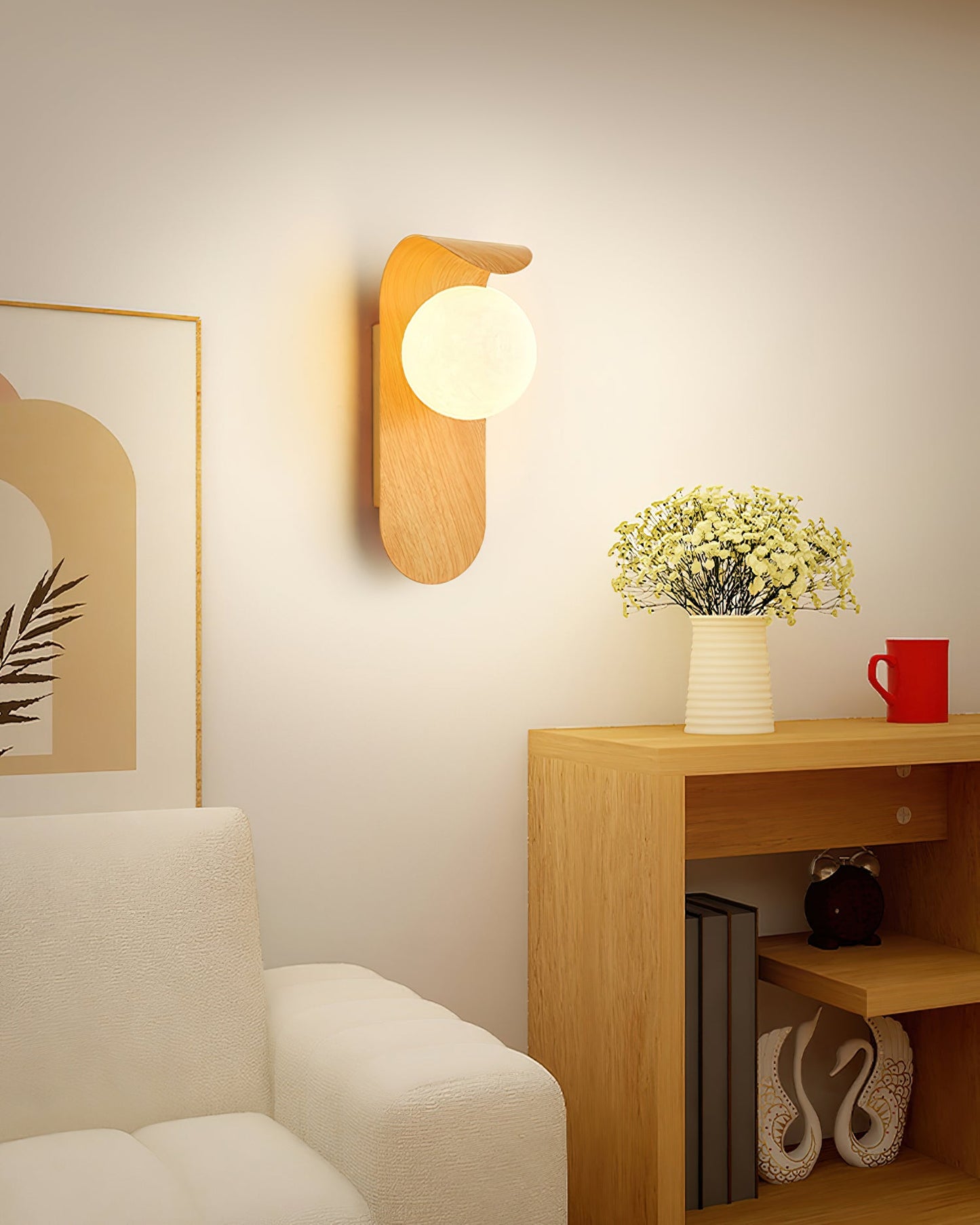 Woody | Modern Wall Lamp, D 5.1″ x W 3.9″ x H 9.8″