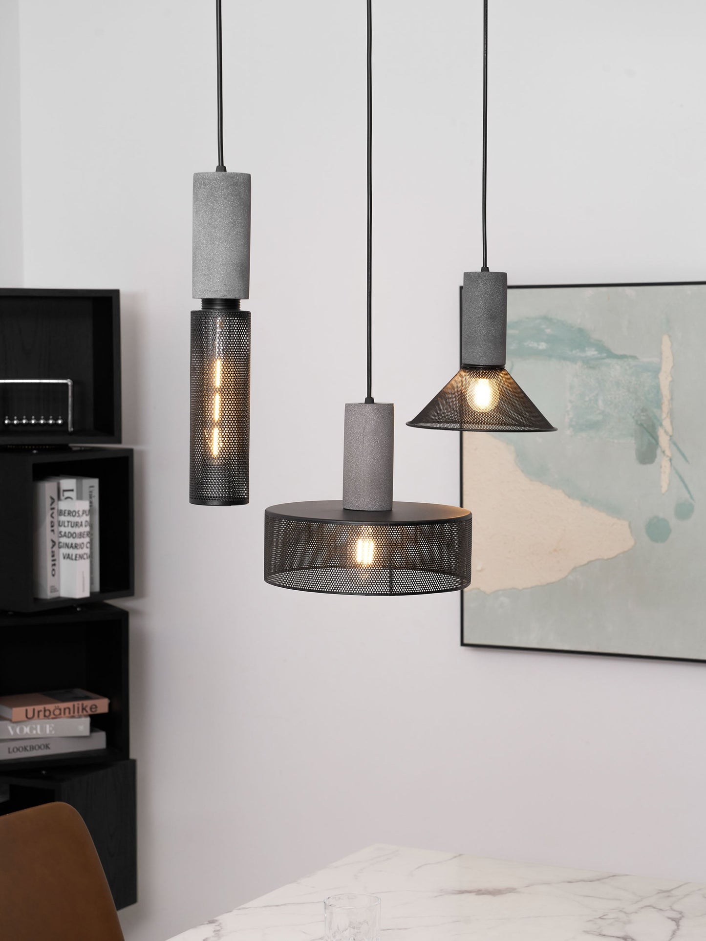 Luxara | Cement Cylinder Pendant for Modern Home Lighting Fixture