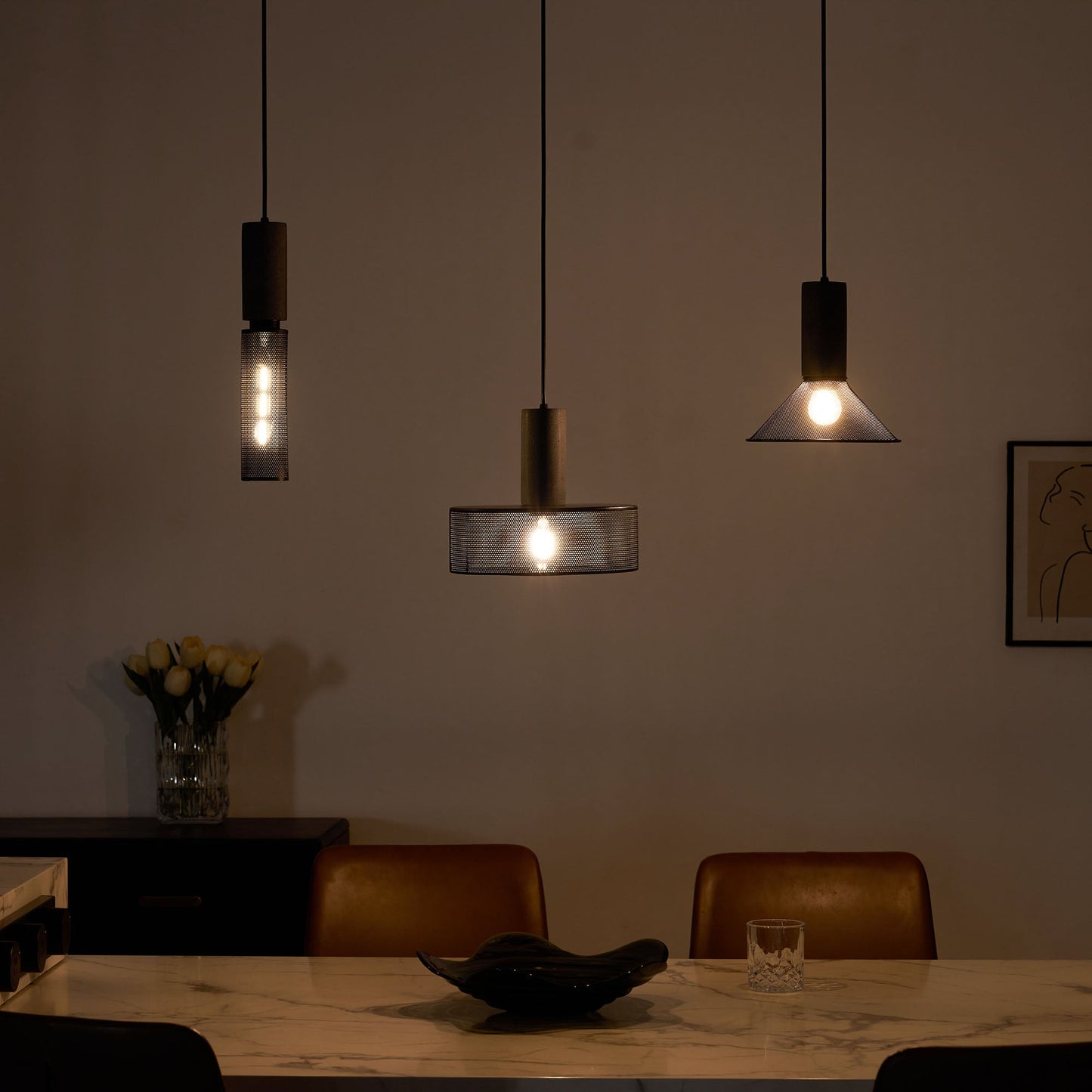 Luxara | Cement Cylinder Pendant for Modern Home Lighting Fixture