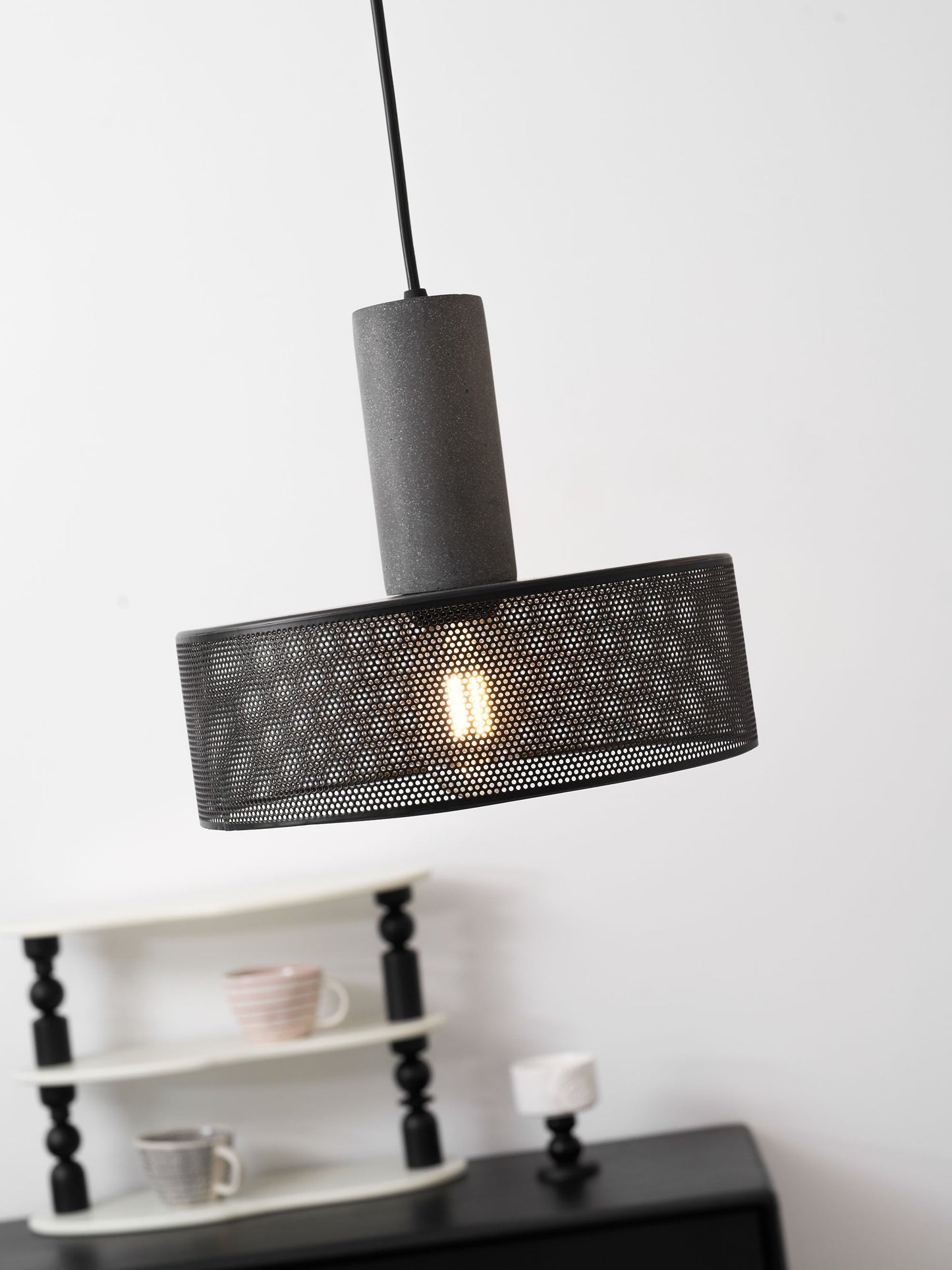 Luxara | Cement Cylinder Pendant for Modern Home Lighting Fixture