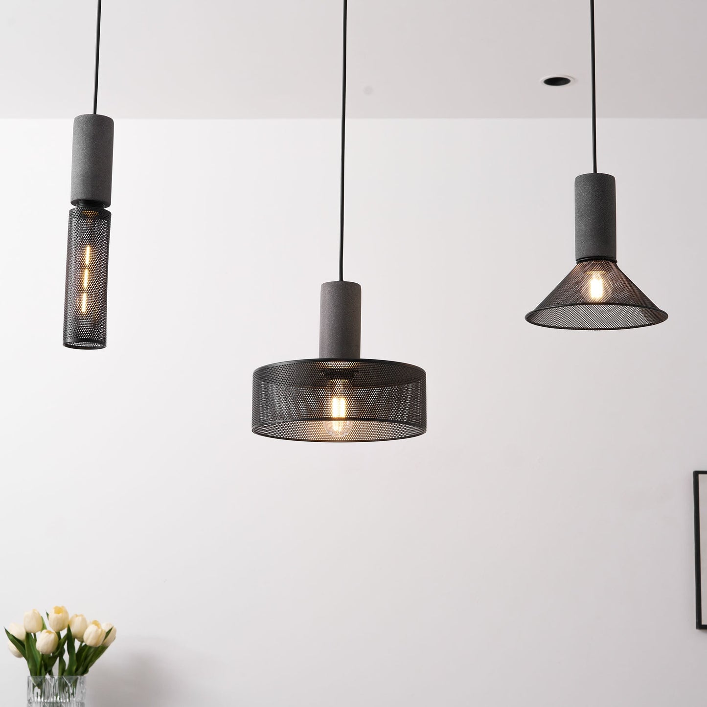 Luxara | Cement Cylinder Pendant for Modern Home Lighting Fixture