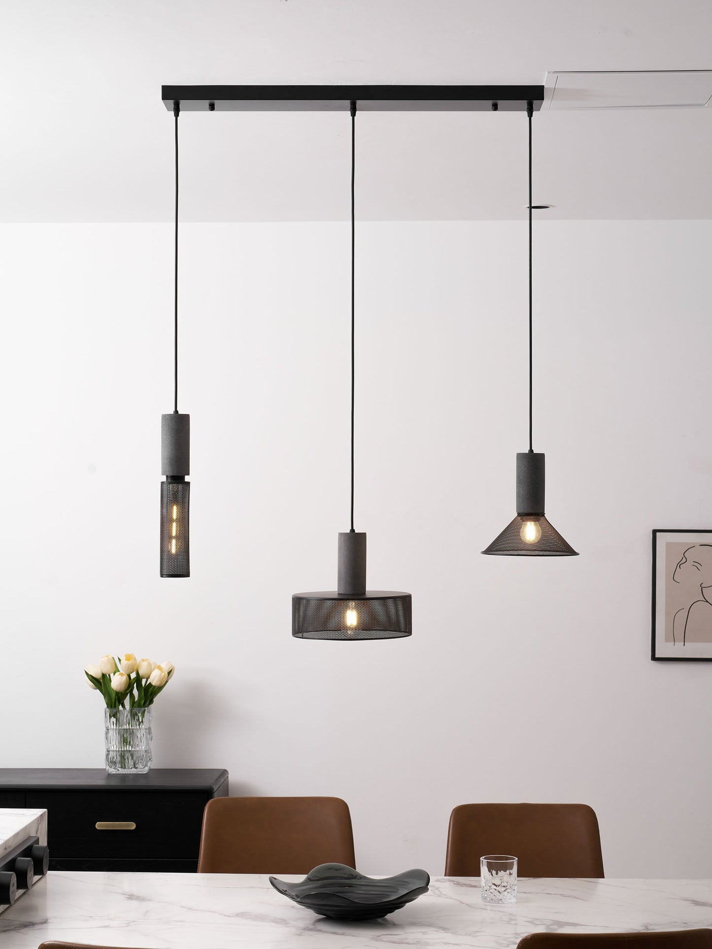 Luxara | Cement Cylinder Pendant for Modern Home Lighting Fixture