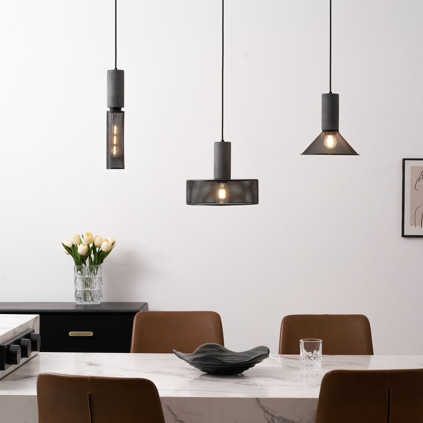 Luxara | Cement Cylinder Pendant for Modern Home Lighting Fixture