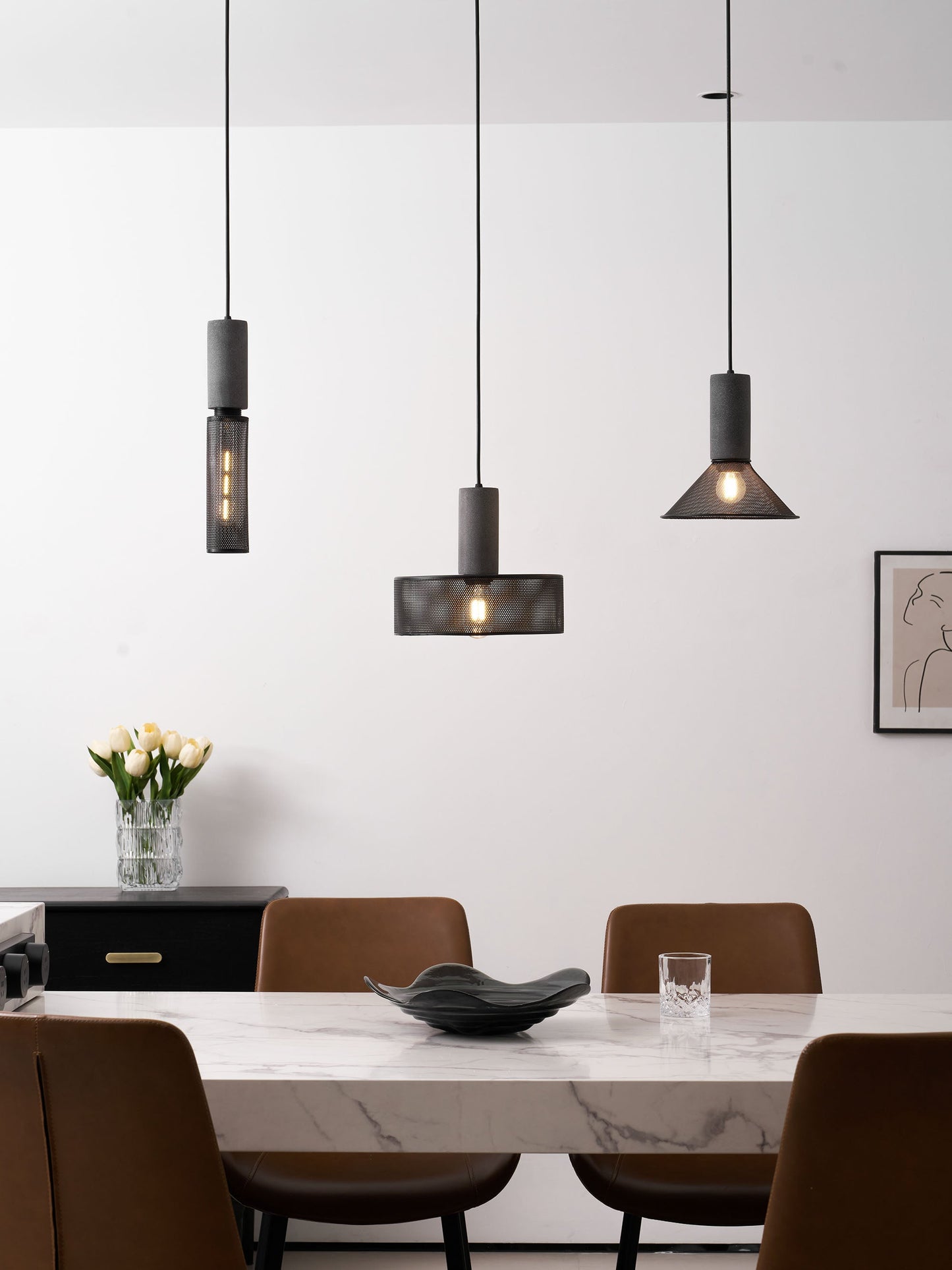 Luxara | Cement Cylinder Pendant for Modern Home Lighting Fixture