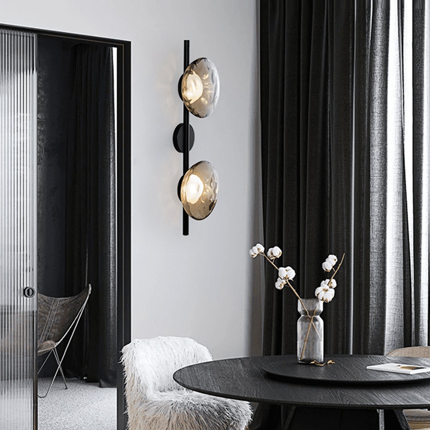 Zeno | Round Ceto Glass Wall Light