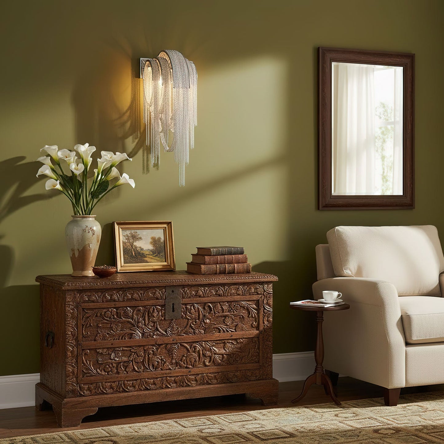 Mila | Wall Lamp Tassel Chain Classic for Living Room