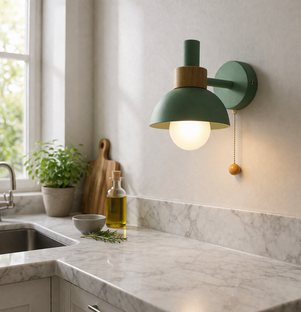 Elley | Globe Single Bulb Colorful Hardwired Wall Light Scone