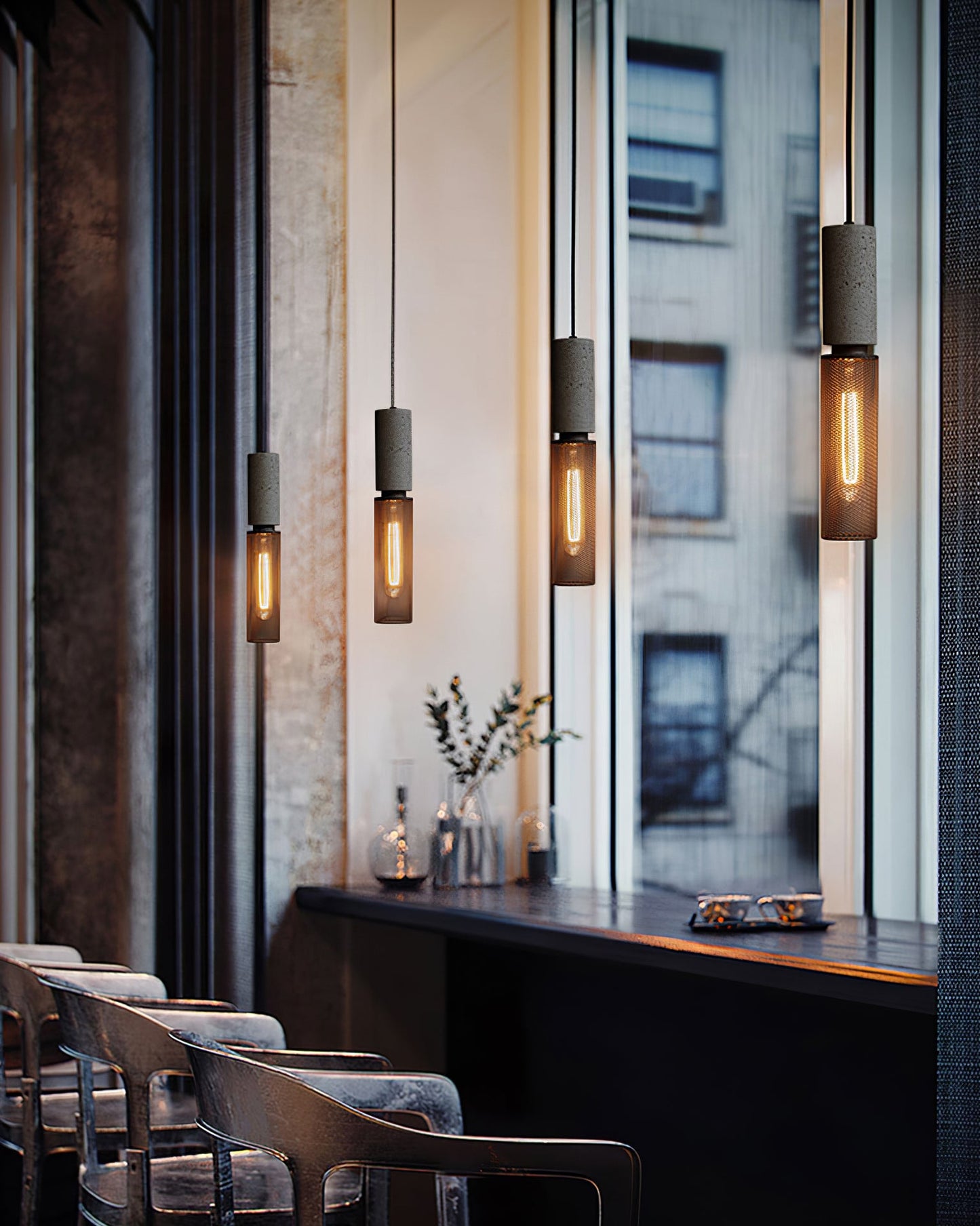 Luxara | Cement Cylinder Pendant for Modern Home Lighting Fixture