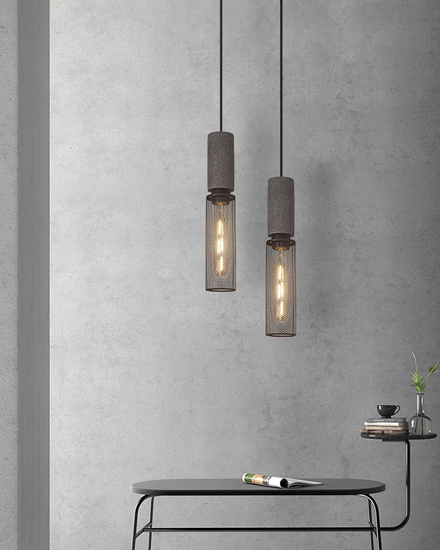Luxara | Cement Cylinder Pendant for Modern Home Lighting Fixture