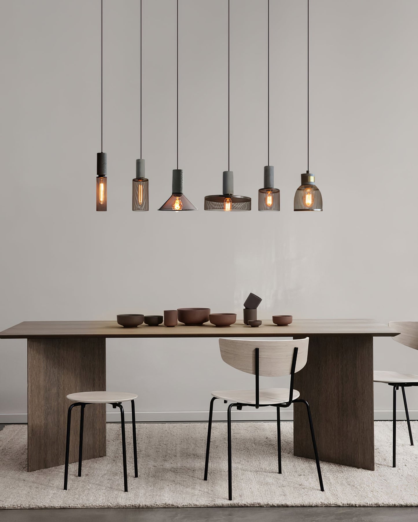 Luxara | Cement Cylinder Pendant for Modern Home Lighting Fixture