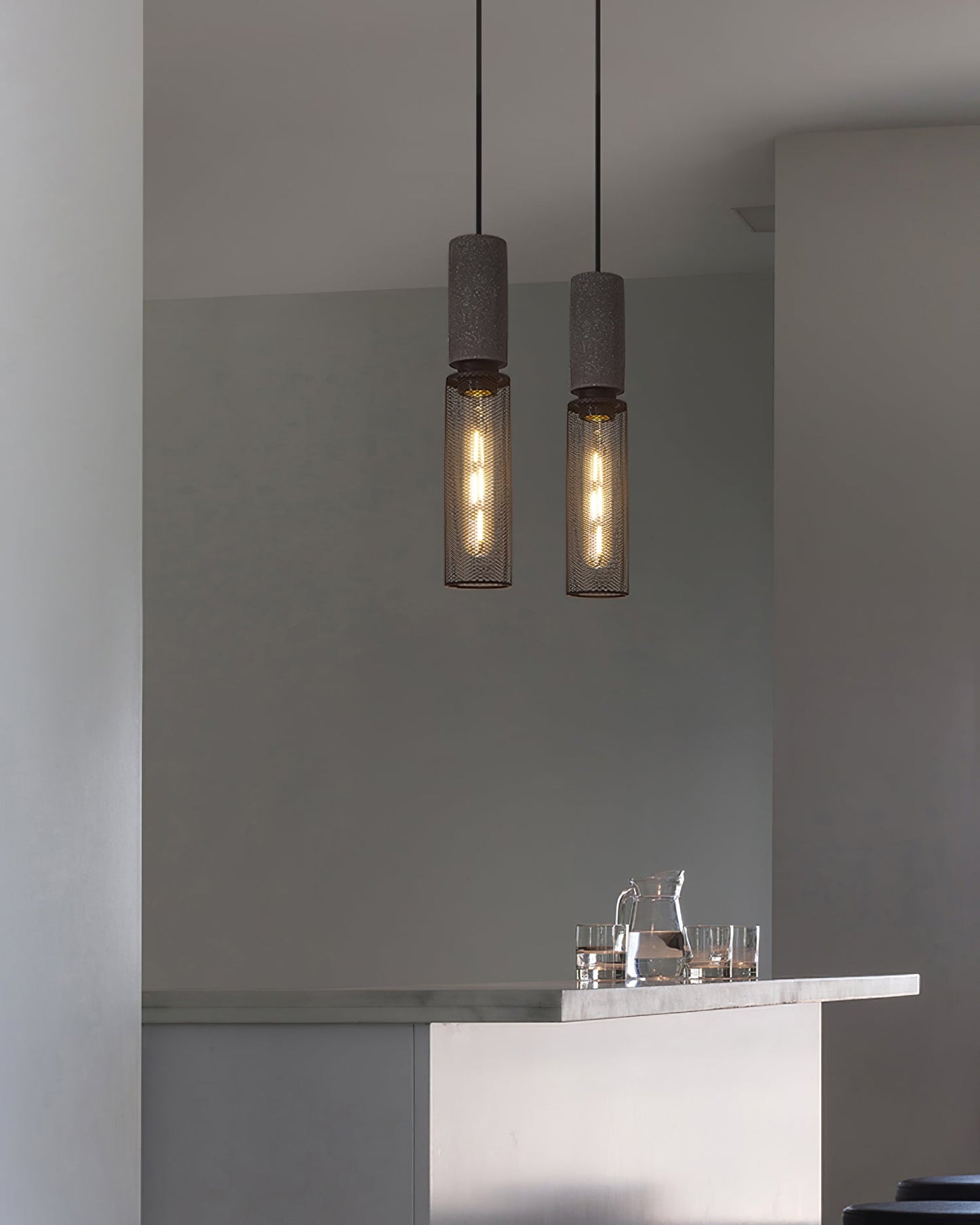 Luxara | Cement Cylinder Pendant for Modern Home Lighting Fixture