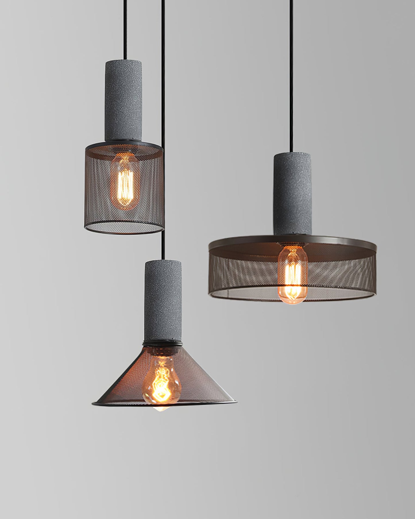 Luxara | Cement Cylinder Pendant for Modern Home Lighting Fixture