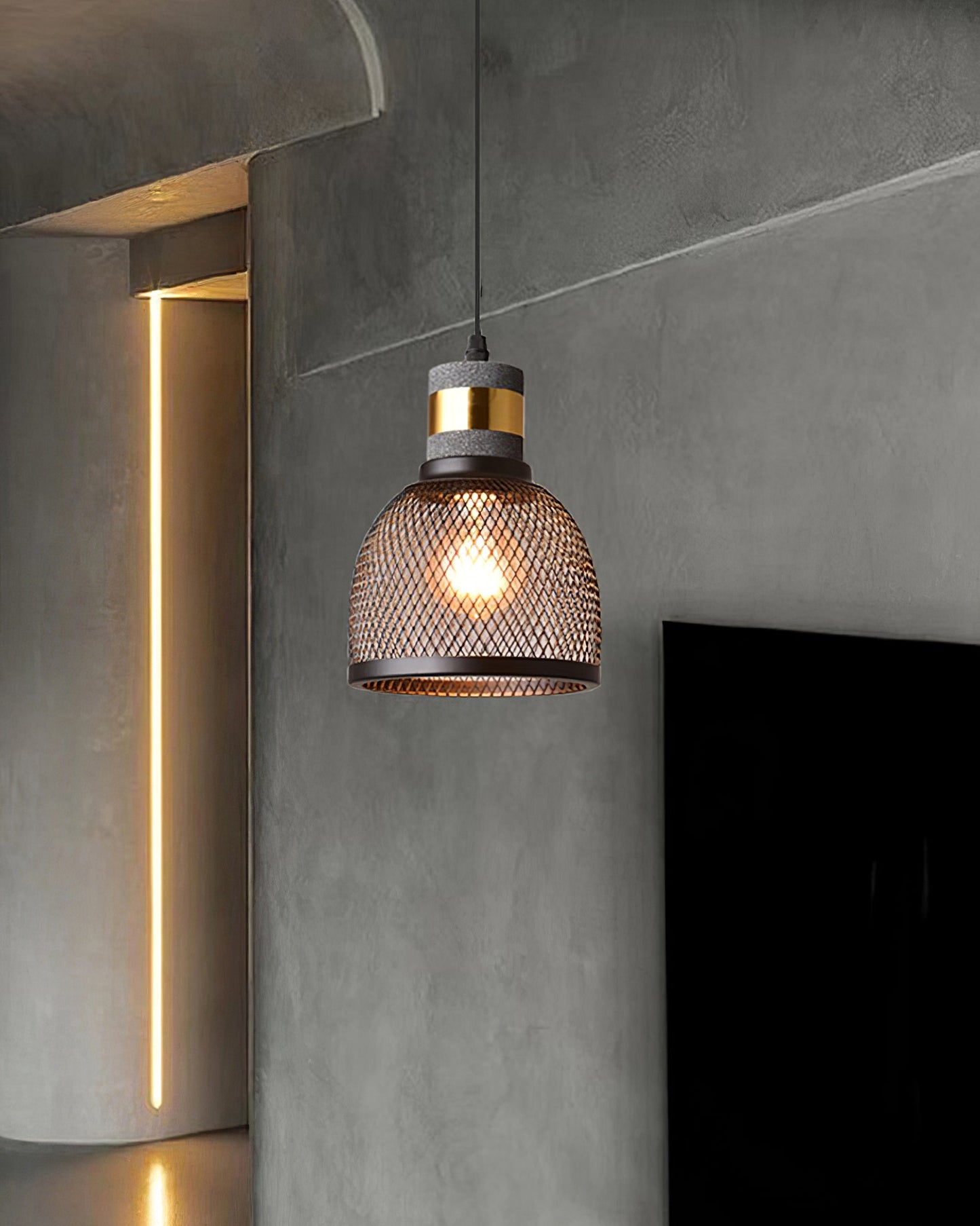 Luxara | Cement Cylinder Pendant for Modern Home Lighting Fixture